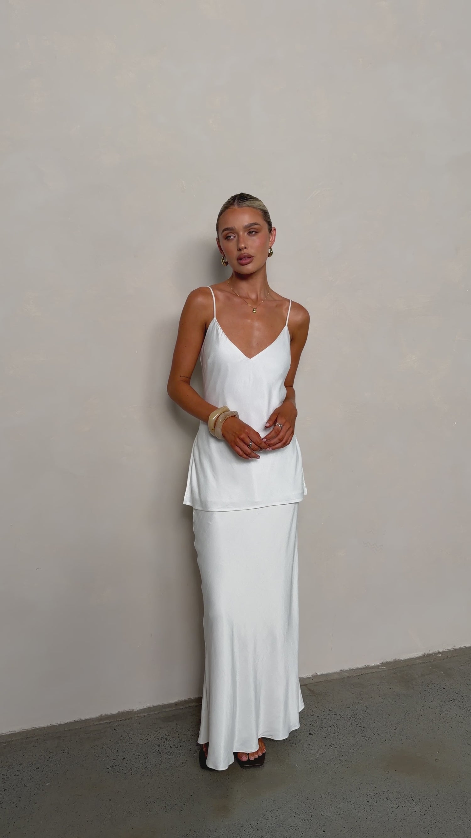 Celeste Maxi Skirt - White - Billy J