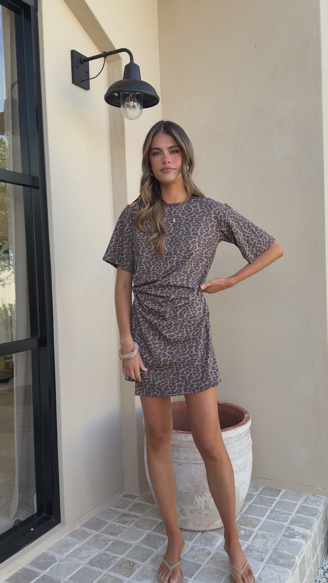 Ravina Mini Dress - Leopard Print - Billy J