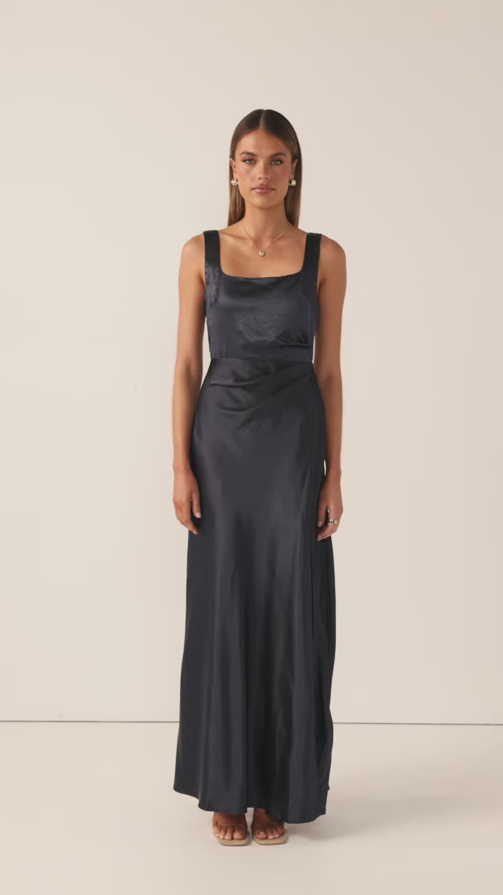 Load video: Alaria Maxi Dress - Navy