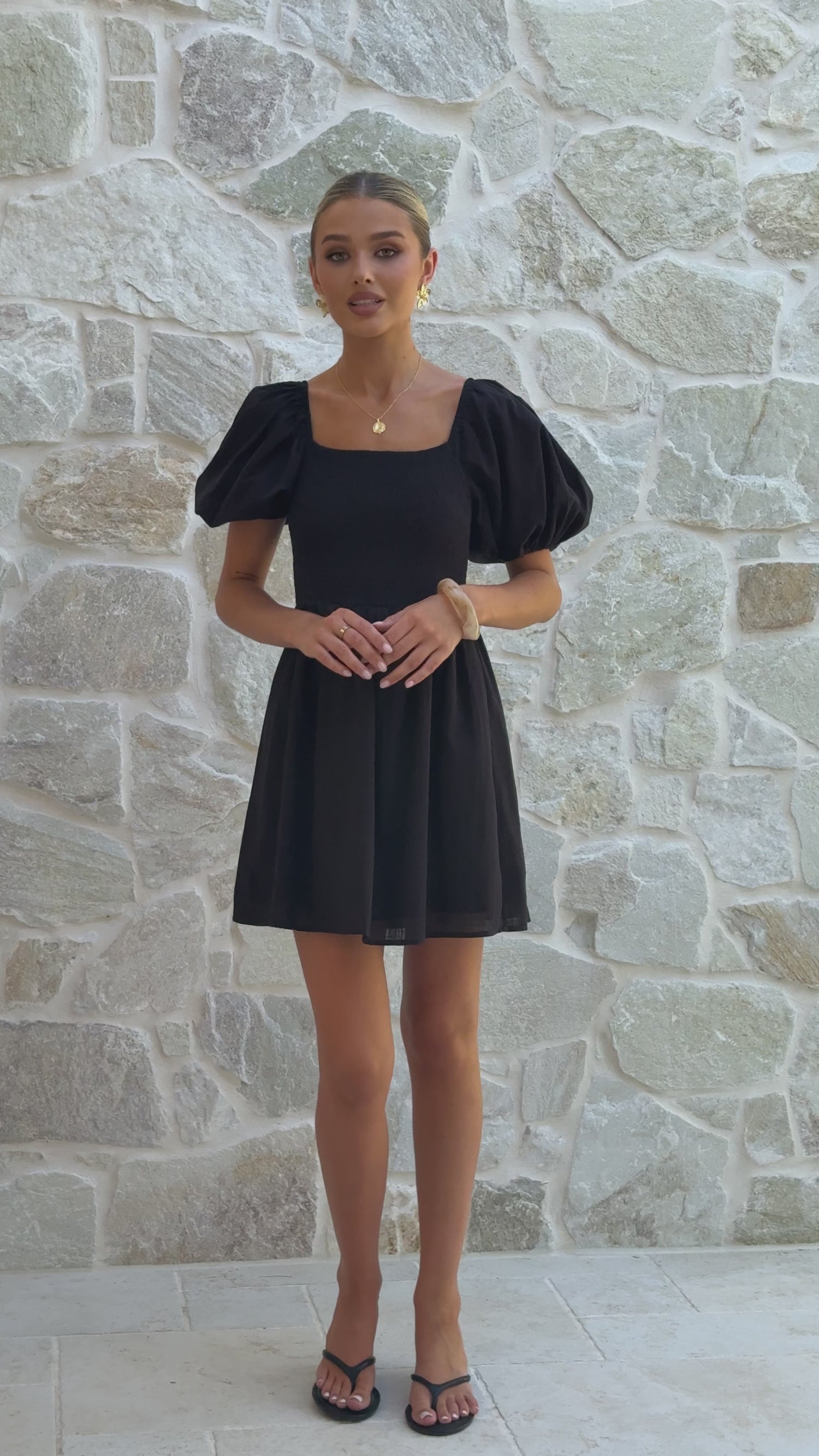 Marissa Mini Dress - Black - Billy J