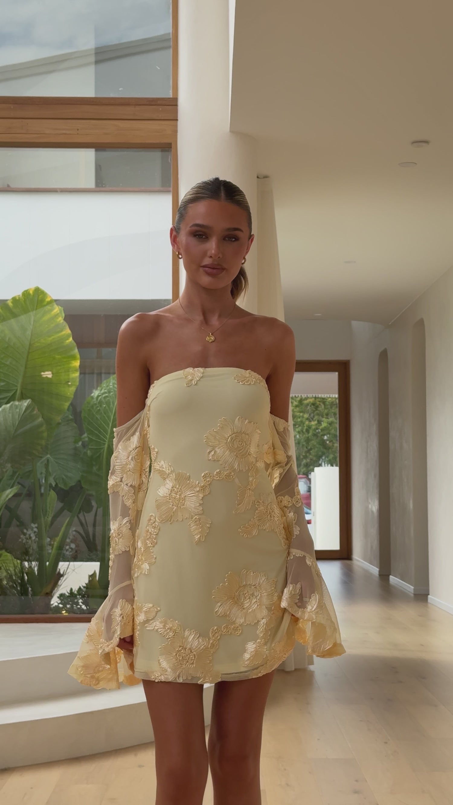 Nylah Mini Dress - Yellow - Billy J