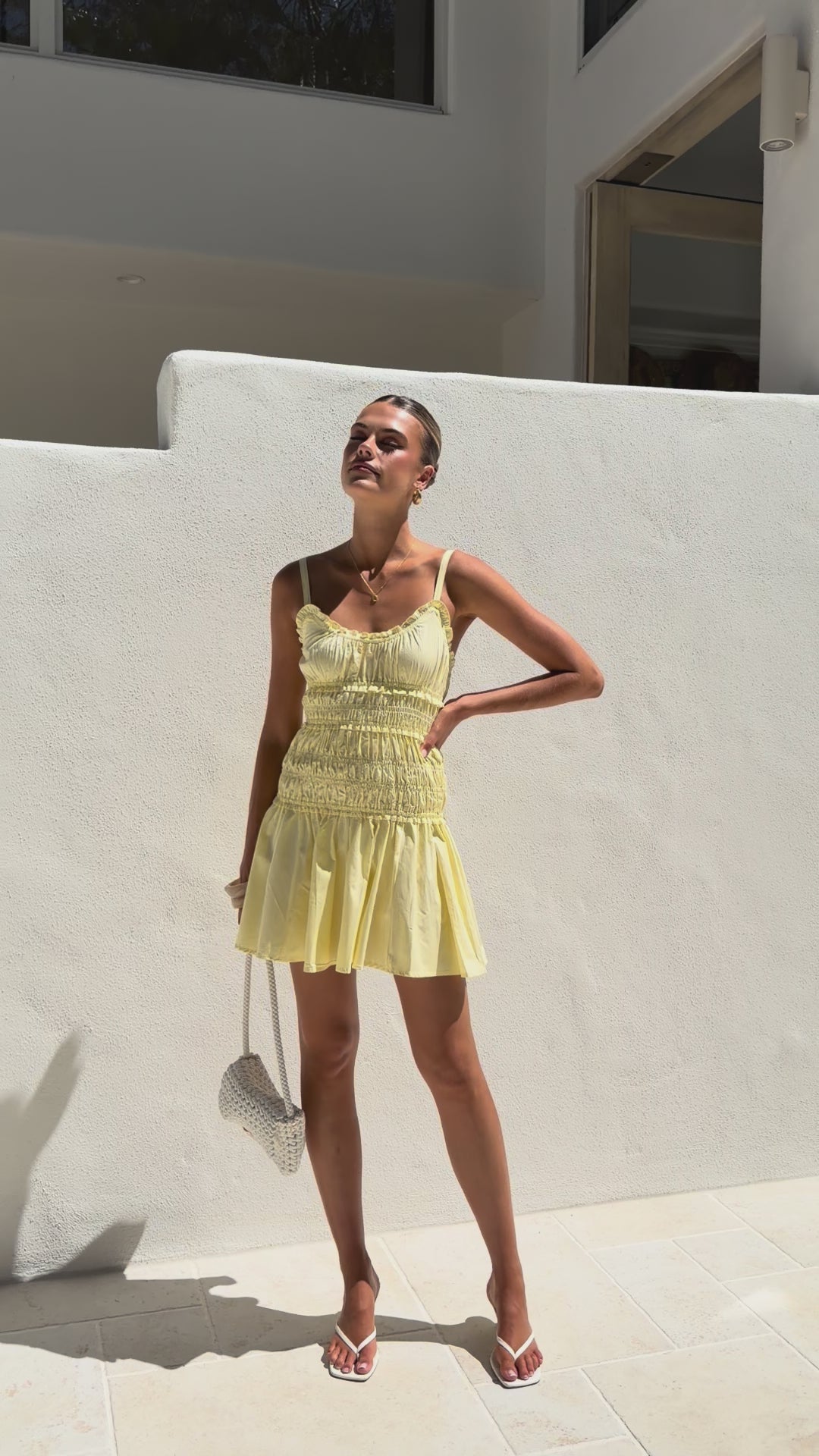 Vida Mini Dress - Yellow - Billy J