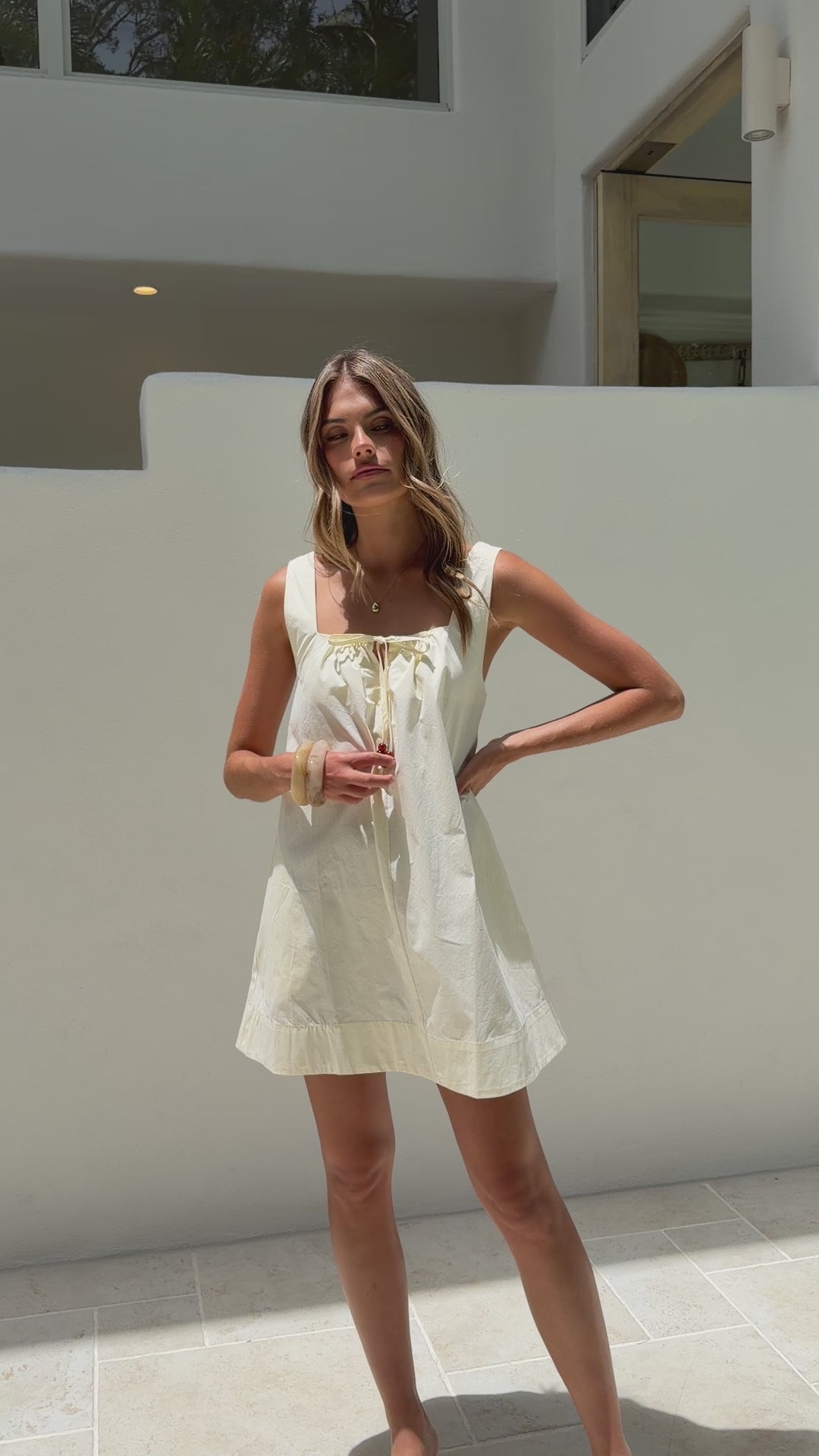 Kaia Mini Dress - Butter - Billy J