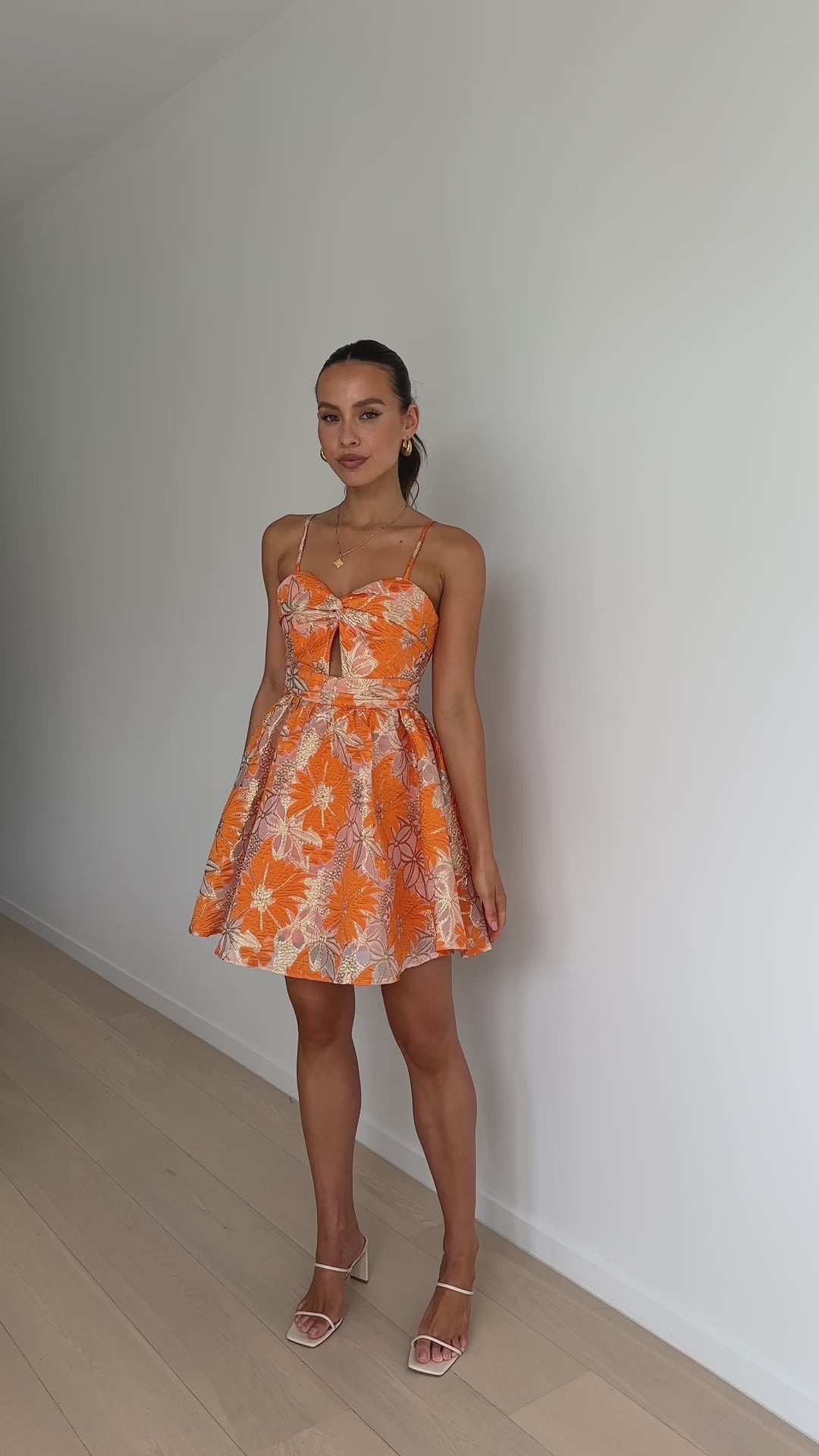 Load video: Mimi Mini Dress - Orange - Billy J