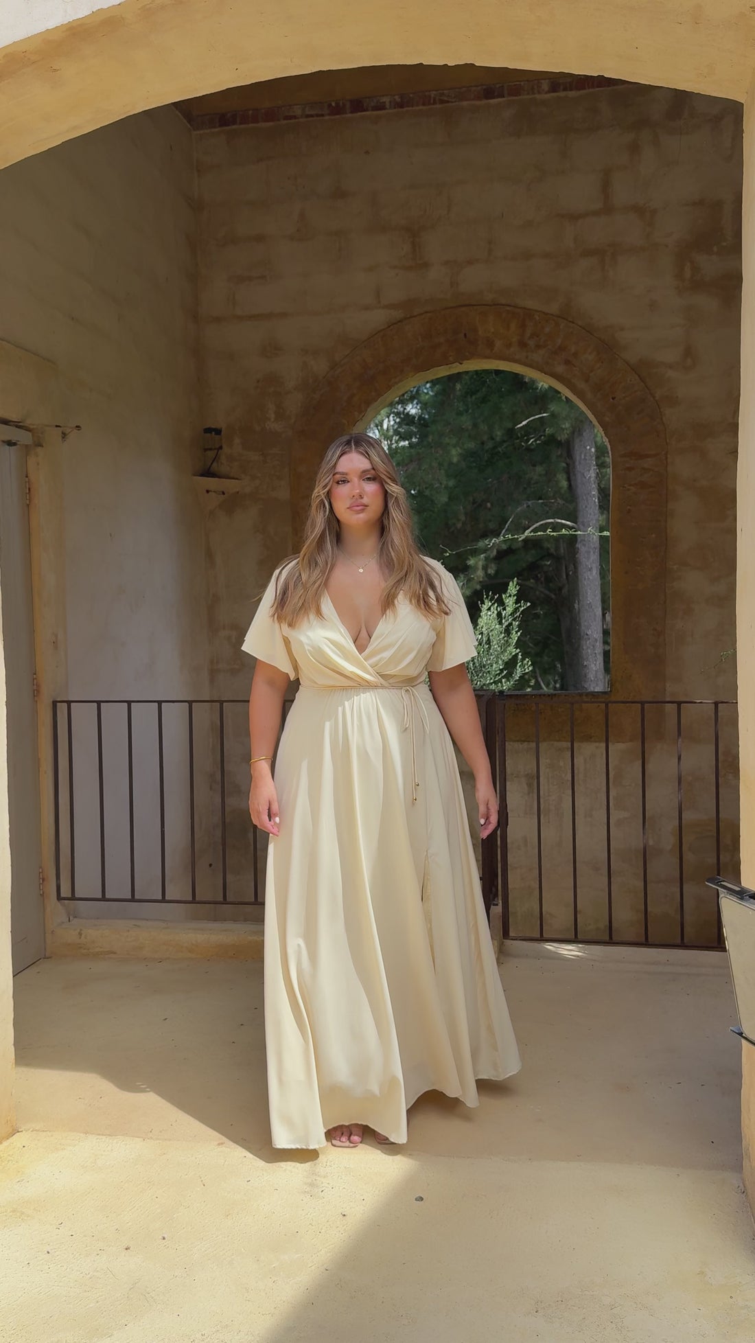 Charlize Maxi Dress - Yellow - Billy J
