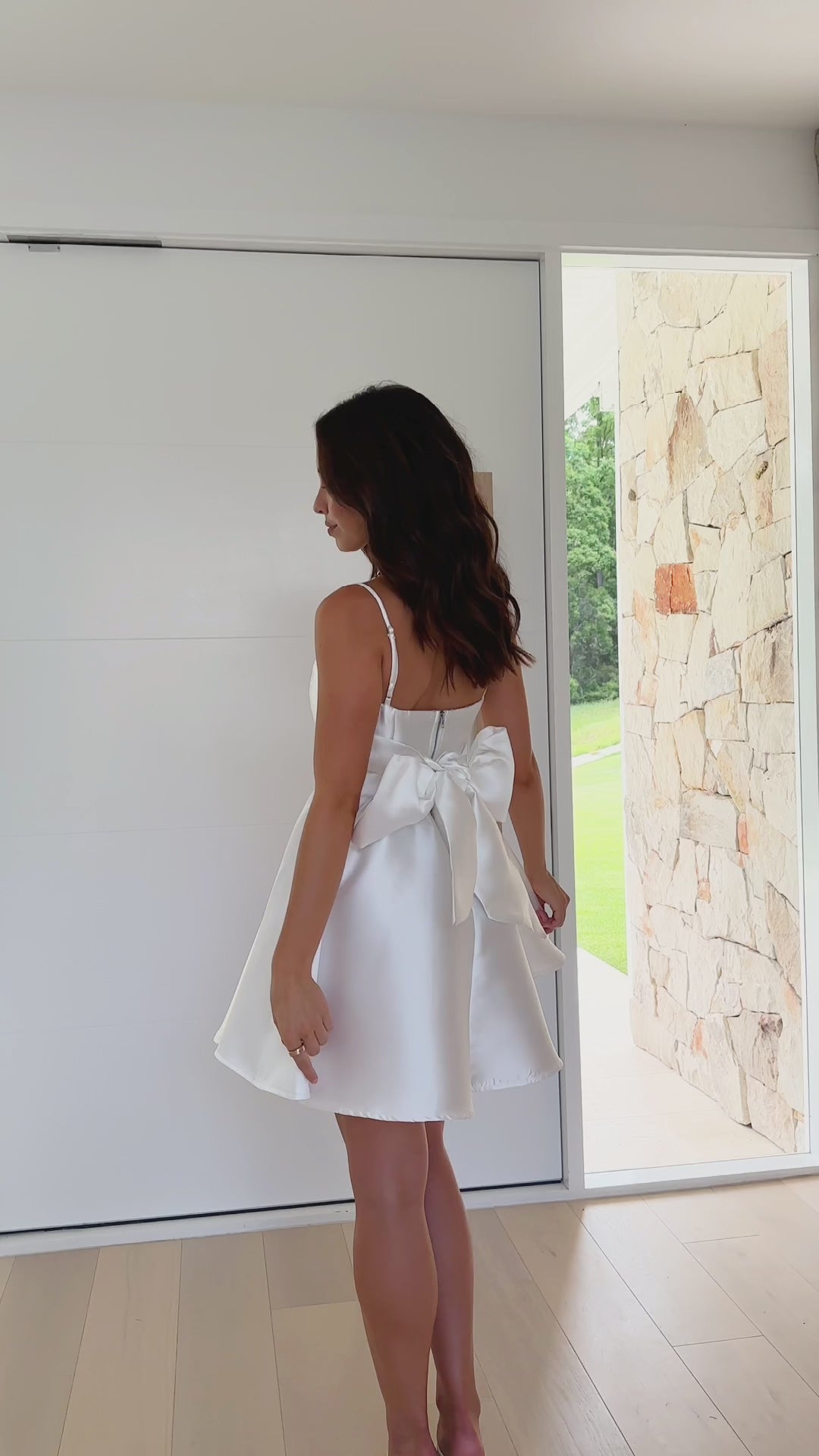 Load video: Ichiko Mini Dress - White - Billy J