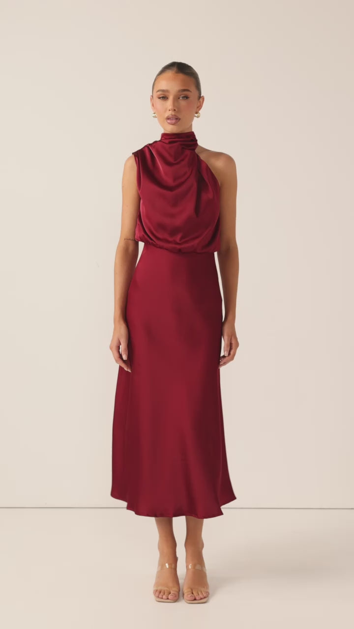 Load video: Esther Maxi Dress - Wine - Billy J