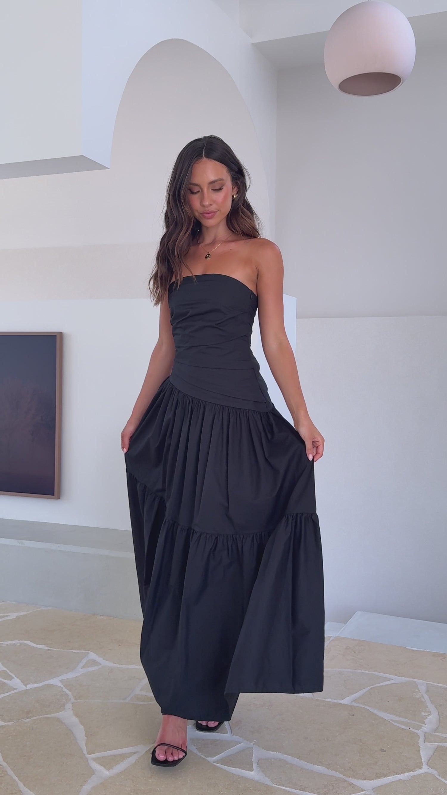 Lola Maxi Dress - Black - Billy J