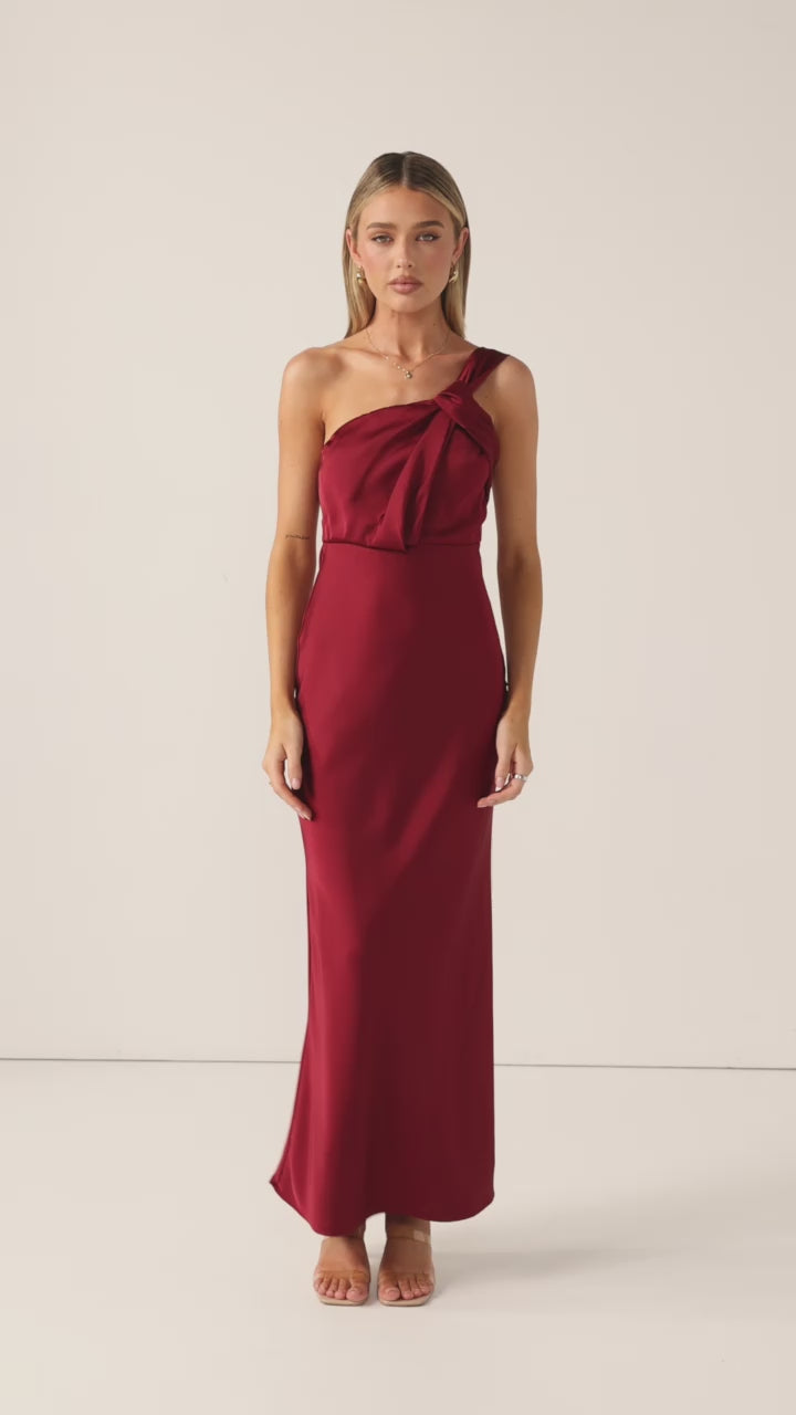 Greta Maxi Dress - Wine - Billy J