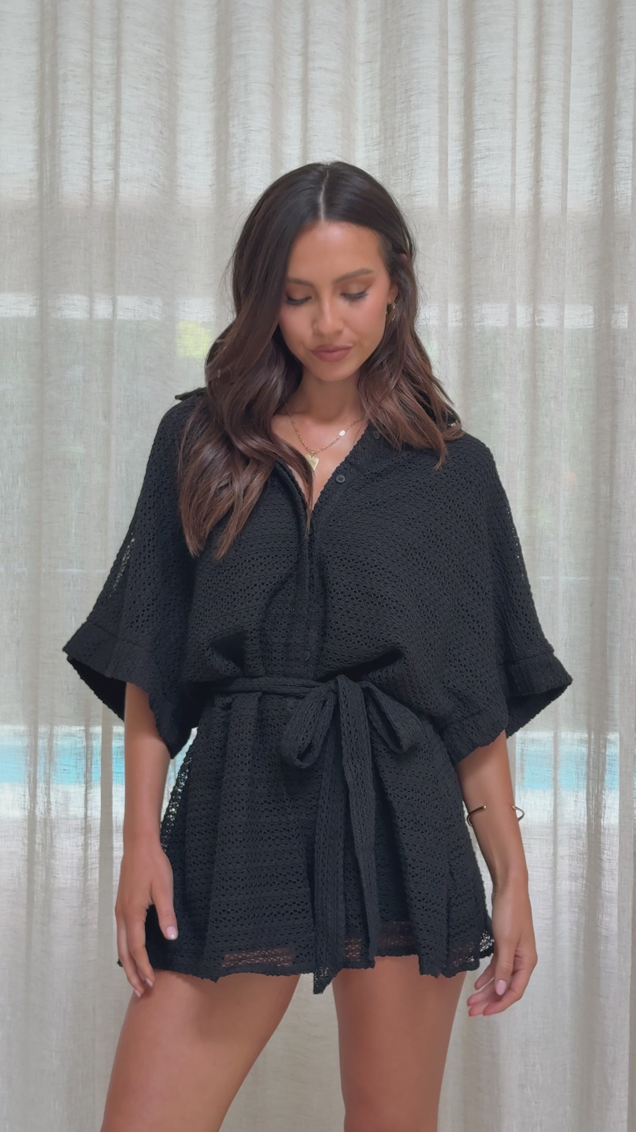 Load video: Carmen Playsuit - Black - Billy J