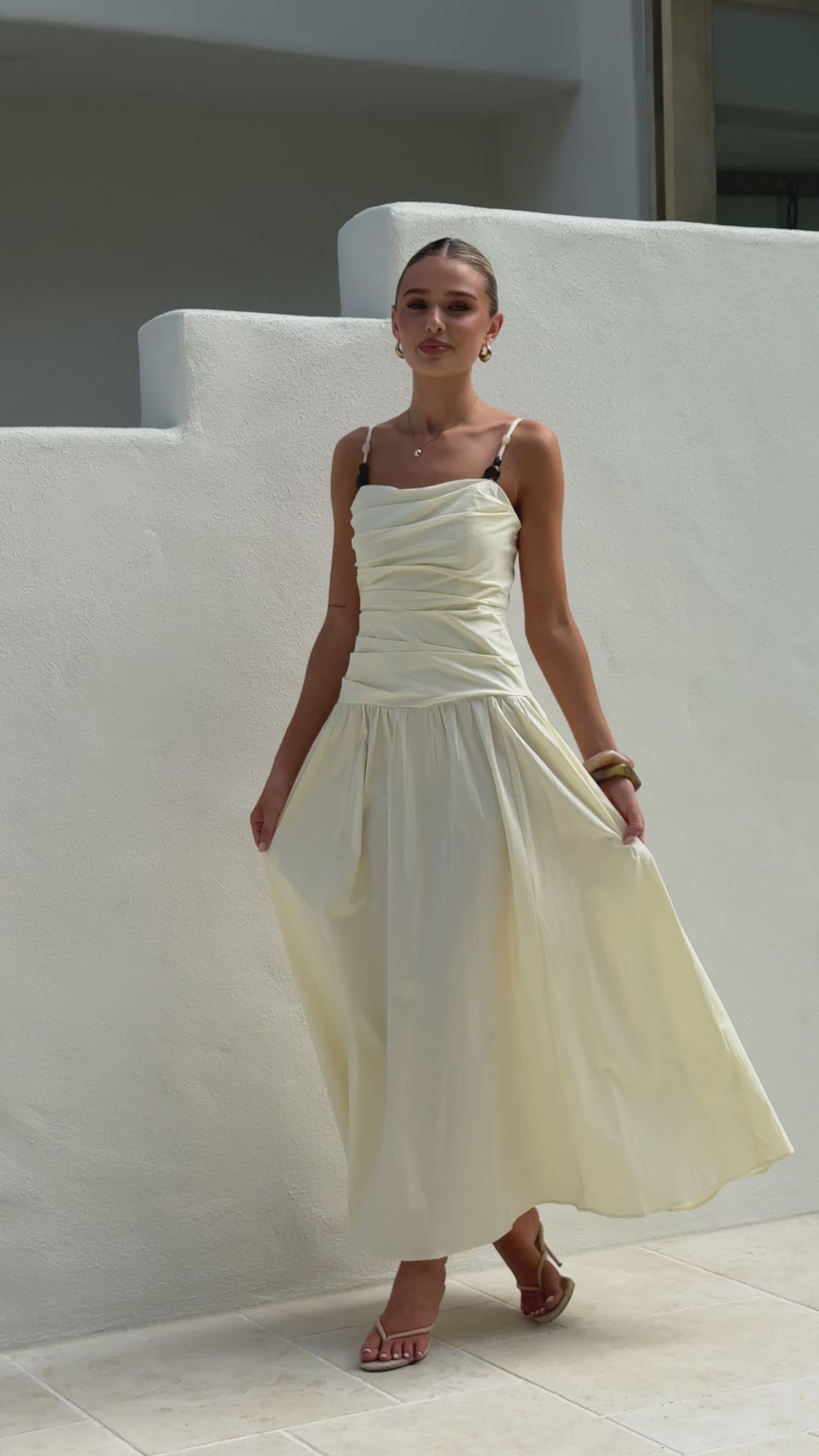 Raziela Maxi Dress - Cream - Billy J