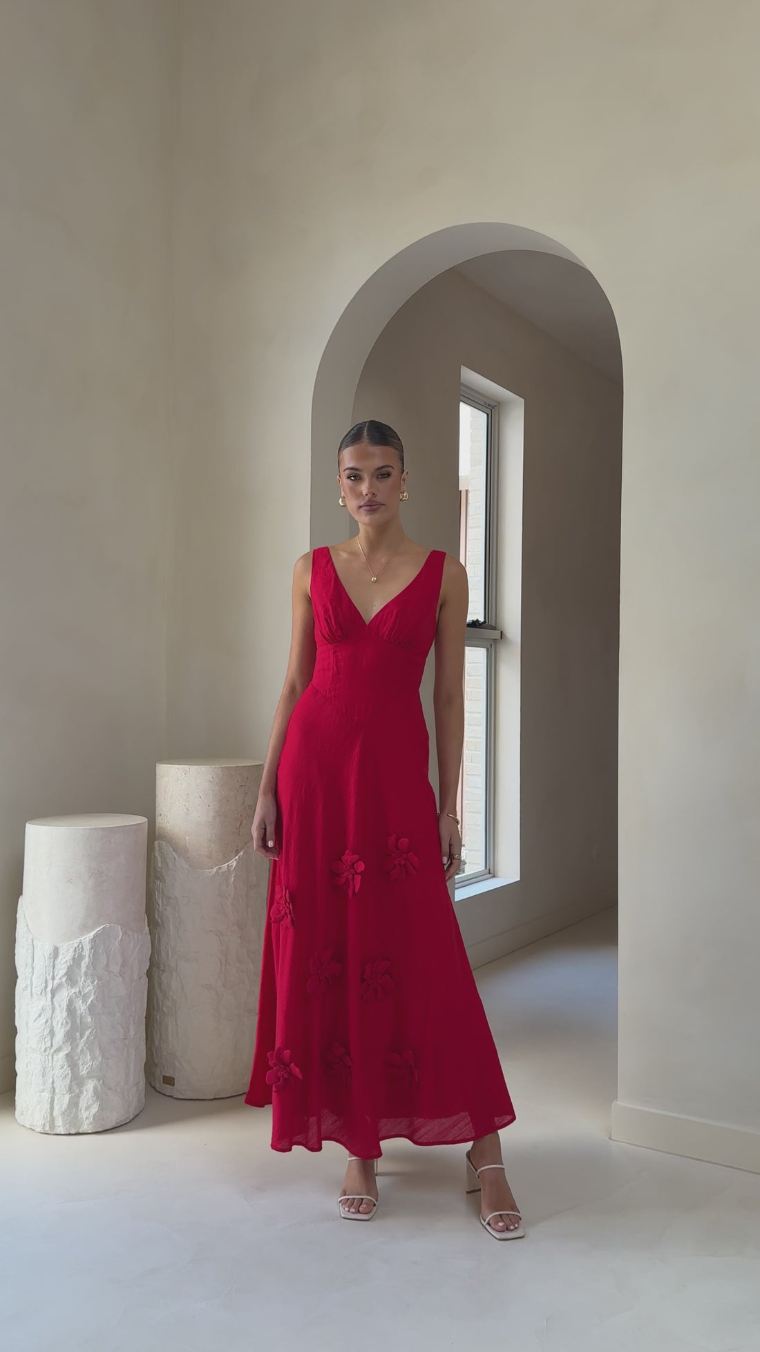 Lavara Maxi Dress - Red - Billy J