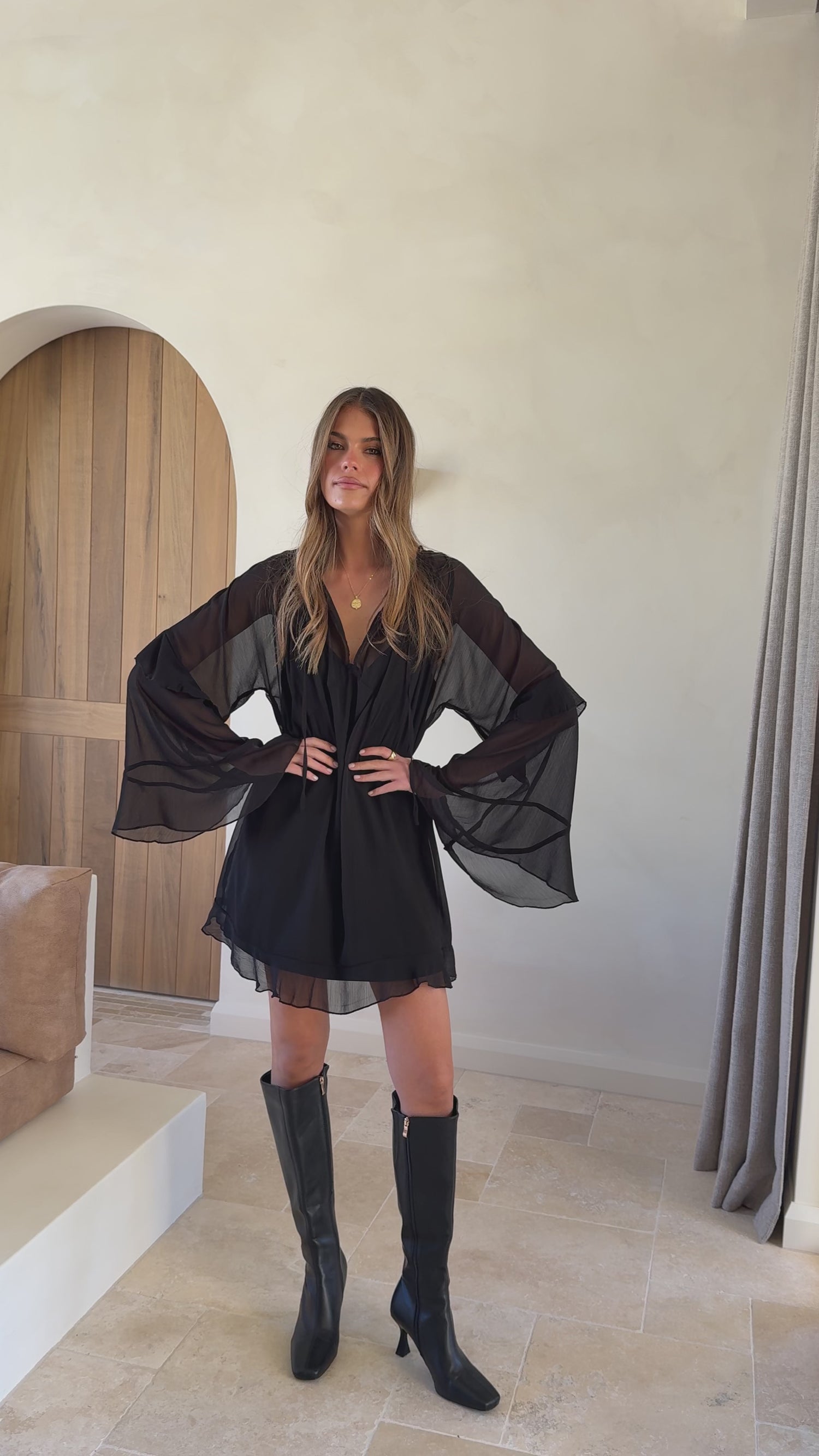 Leera Mini Dress - Black - Billy J
