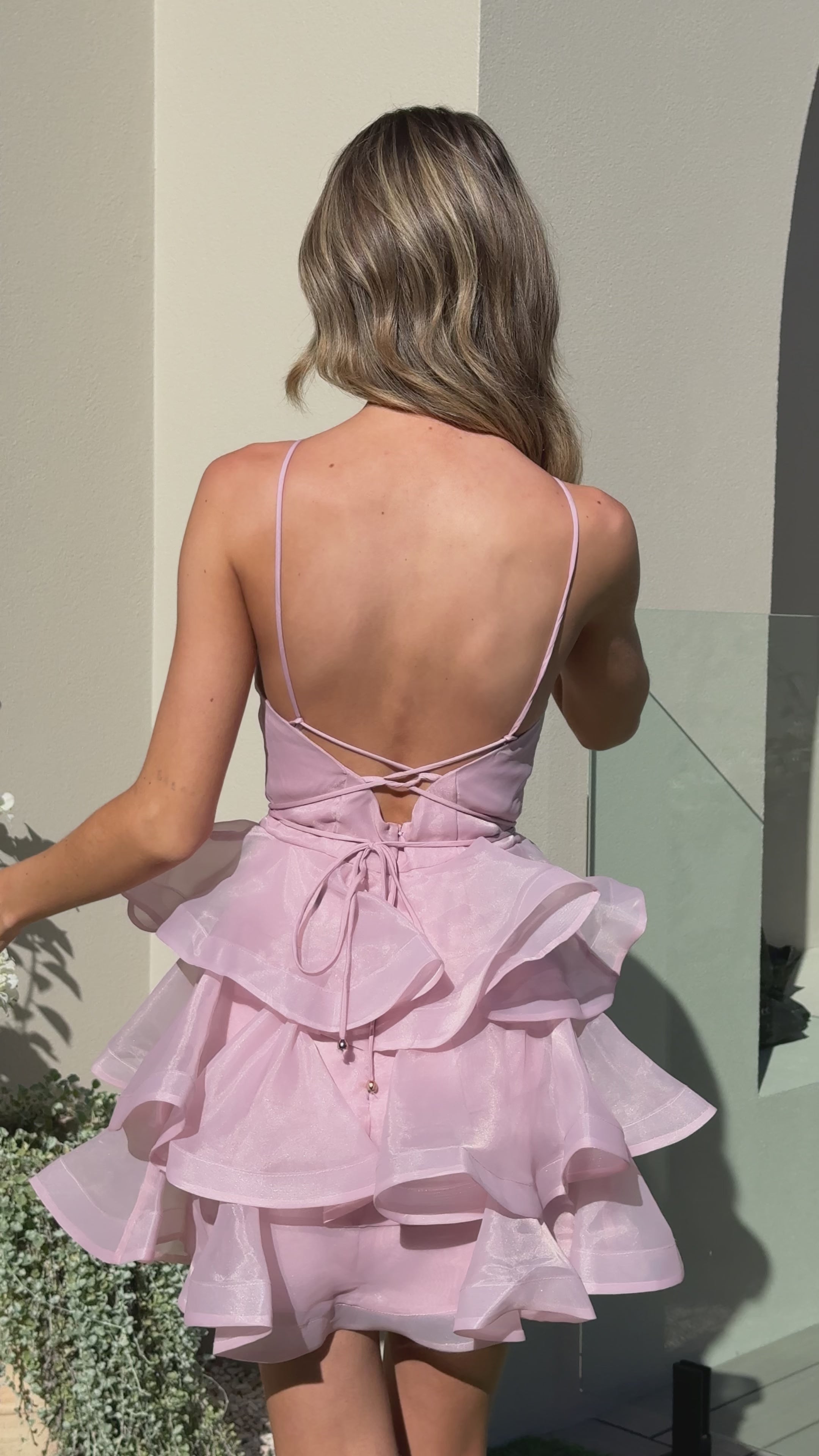 Load video: Soraya Mini Dress - Pink - Billy J