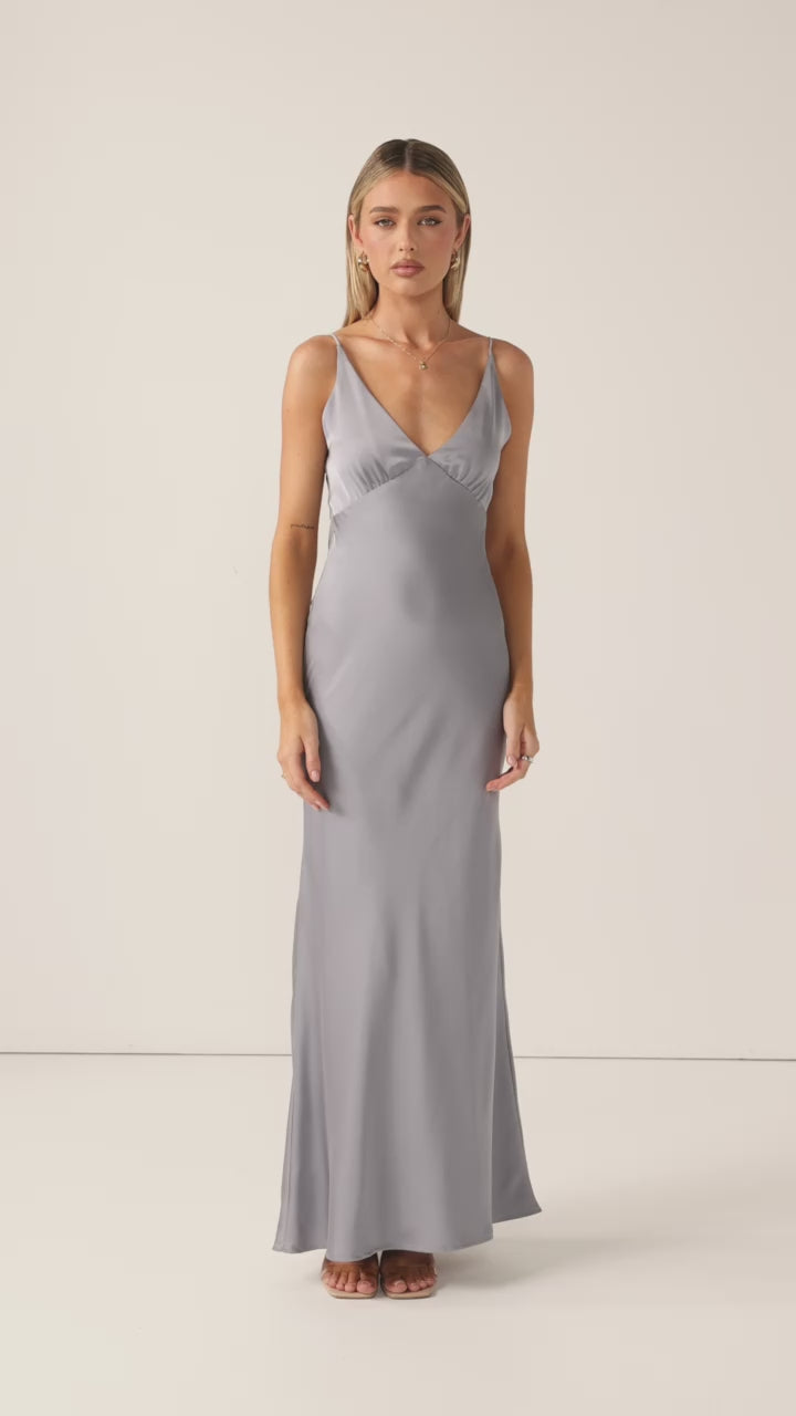 Ziah Maxi Dress - Steel Blue - Billy J