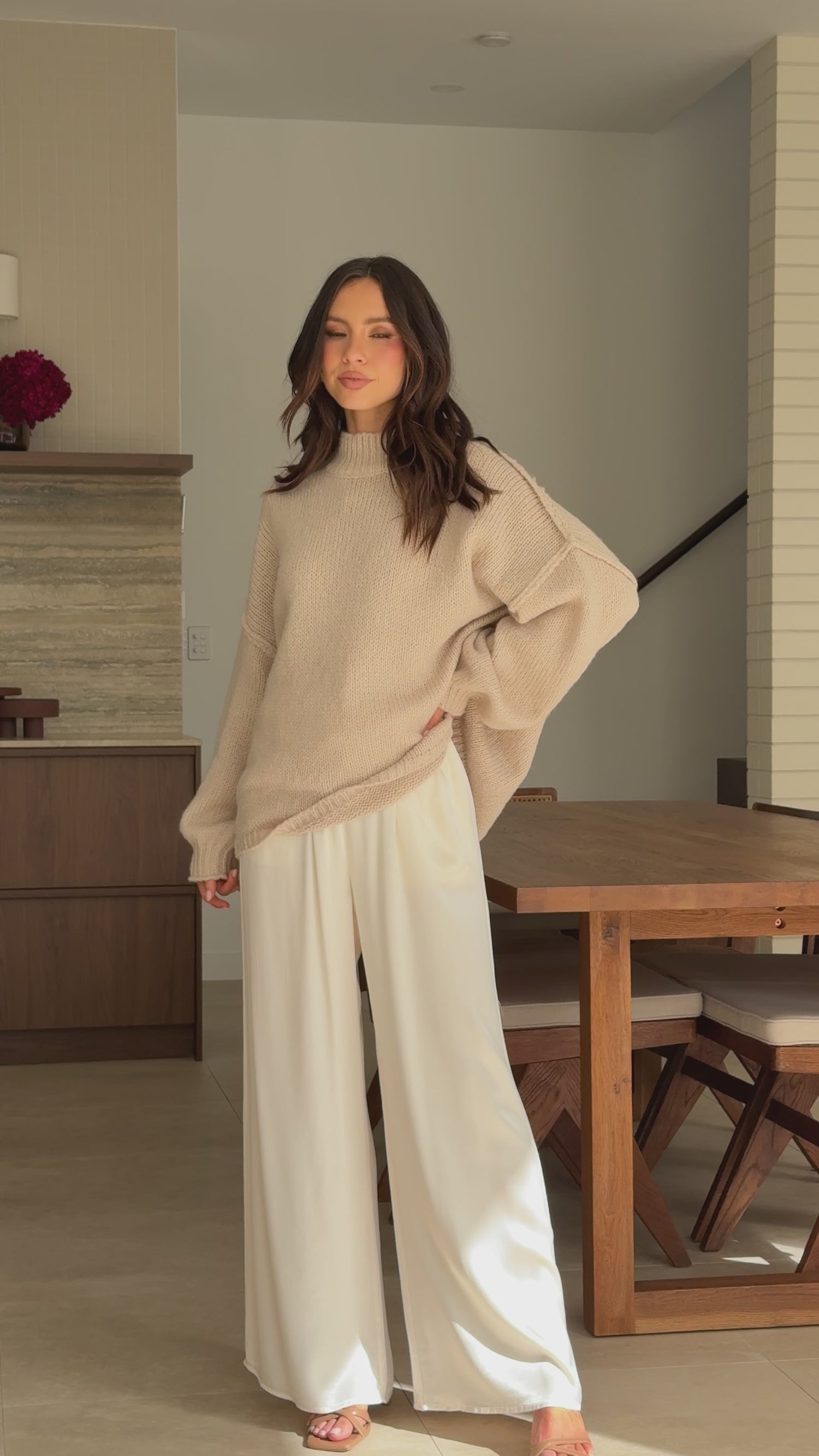 Savanna Knit Sweater - Beige - Billy J