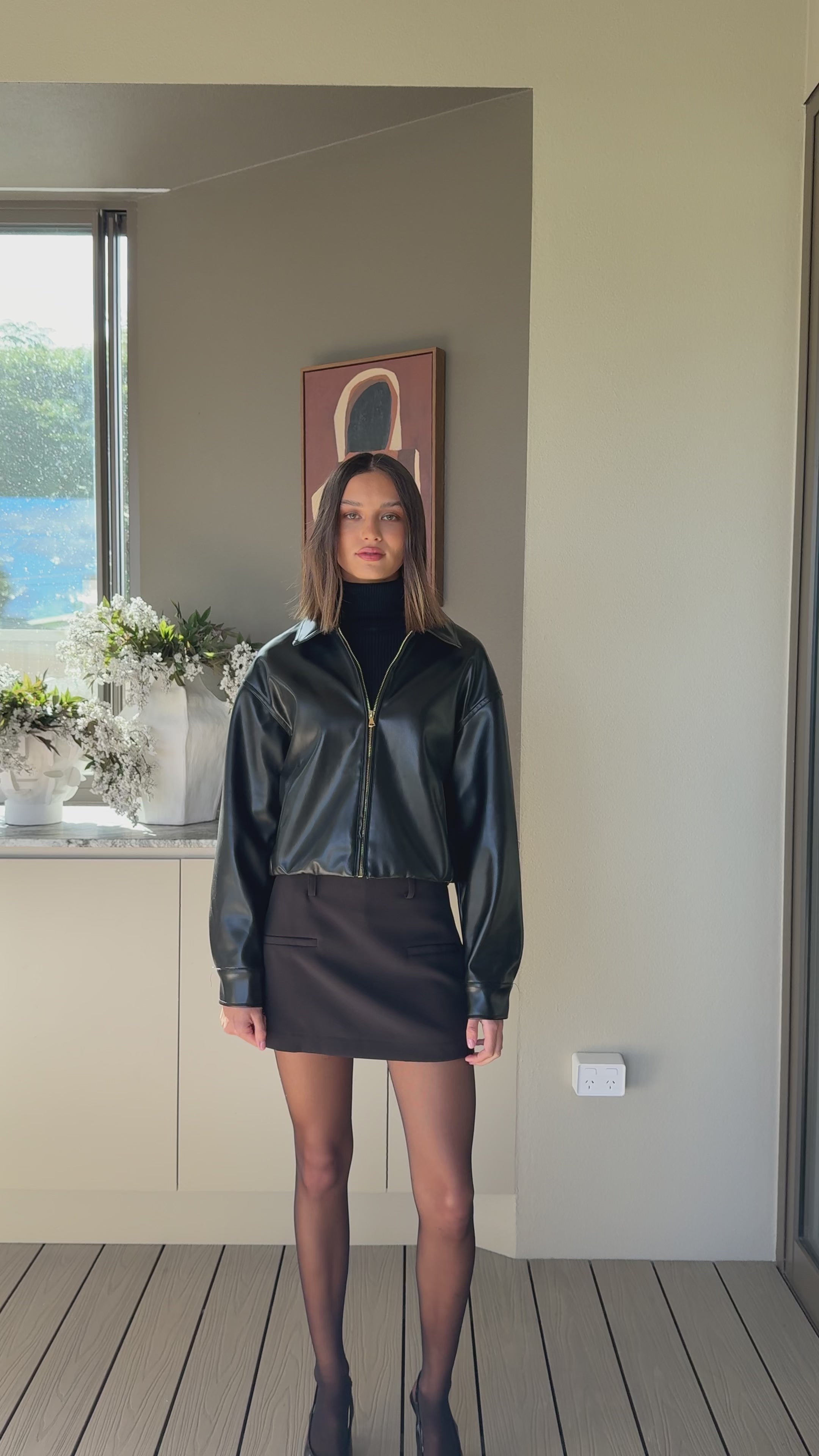 Load video: Quinn Jacket - Black - Billy J