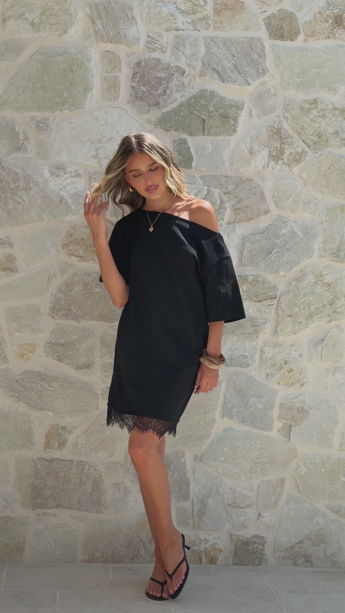 Kailen T-Shirt Lace Mini Dress - Black - Buy Women's Dresses - Billy J