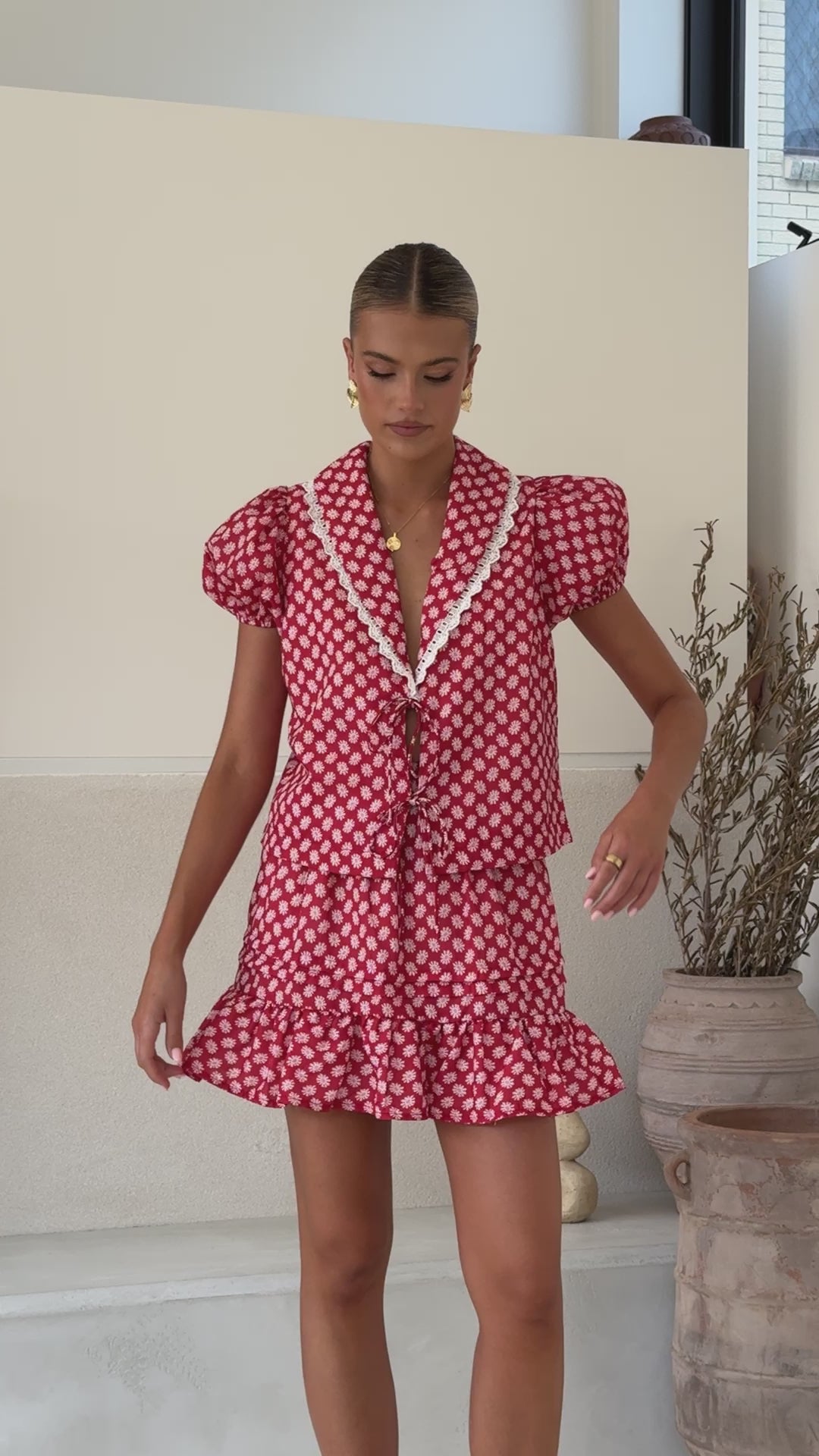 Arizona Top - Red Floral - Billy J