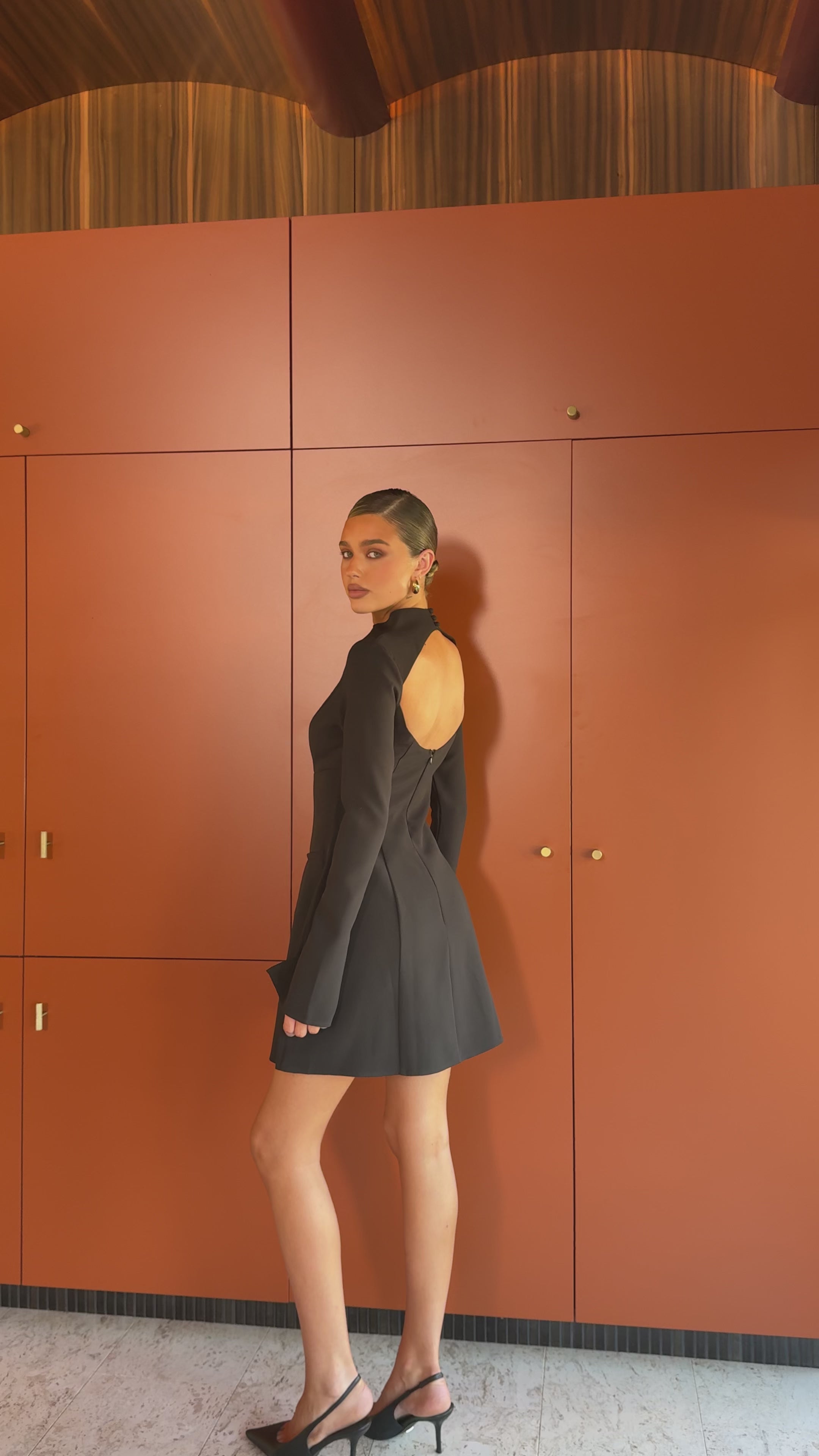 Load video: Leila Mini Dress - Black - Billy J