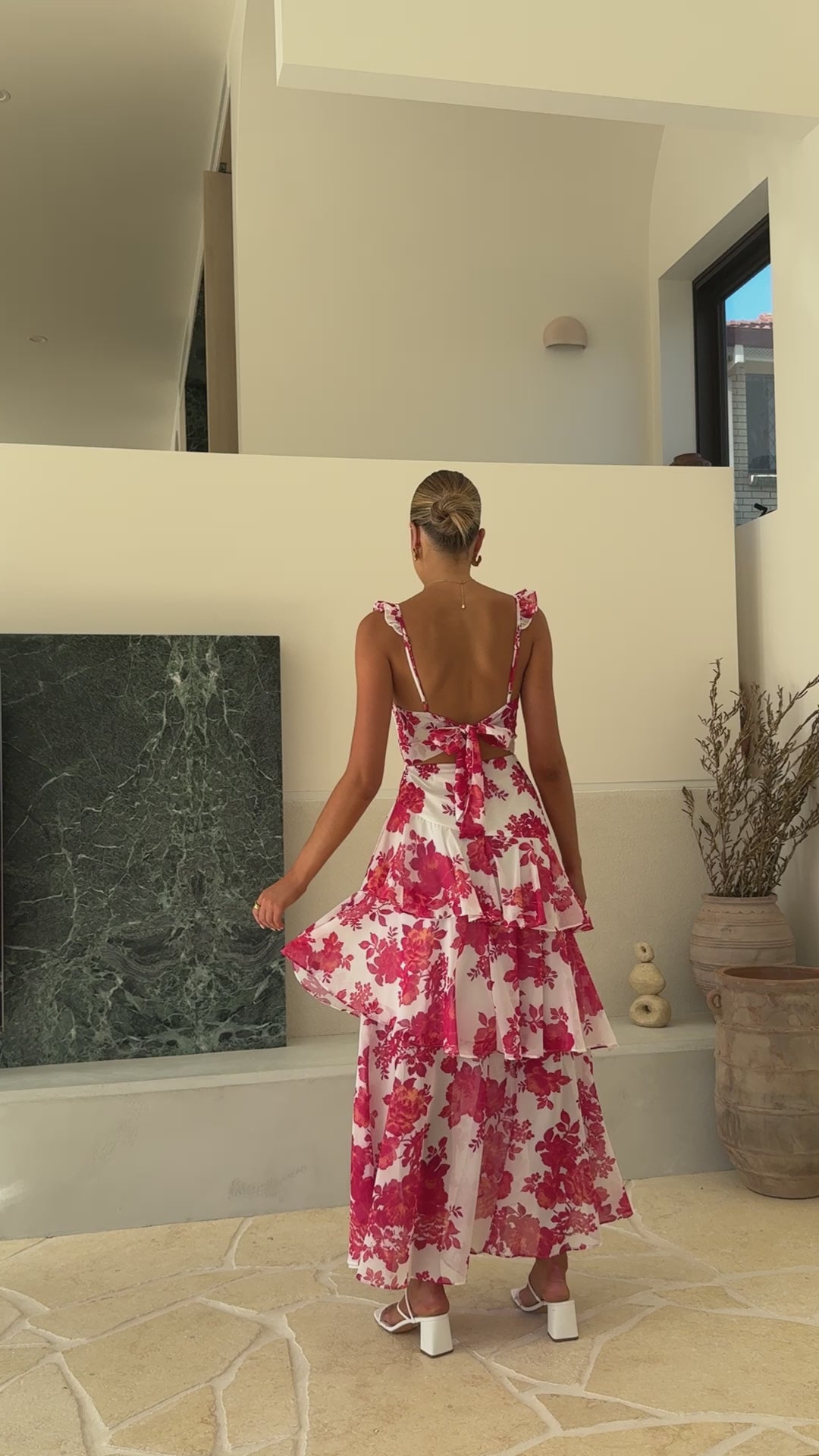 Achelle Maxi Dress - Red Floral - Billy J