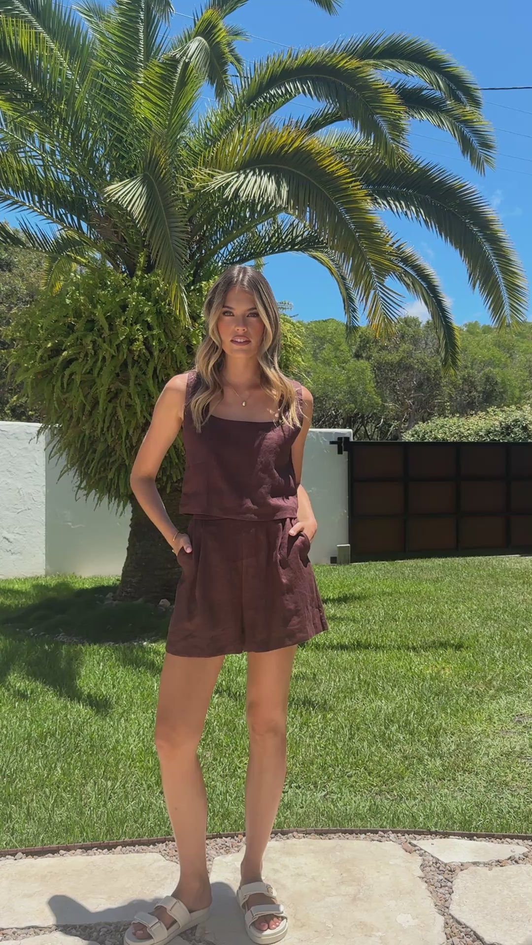 Load video: Tillie Shorts - Chocolate - Billy J