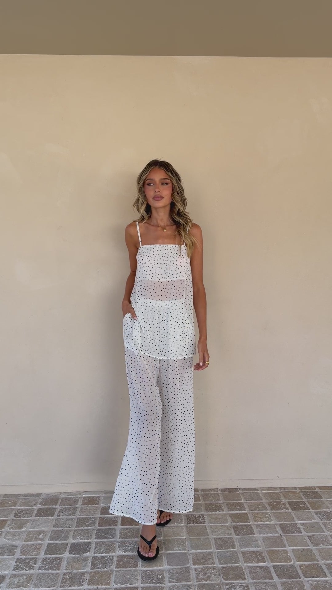 Ebony Asymmetrical Lace Top & Pants Set - White - Billy J