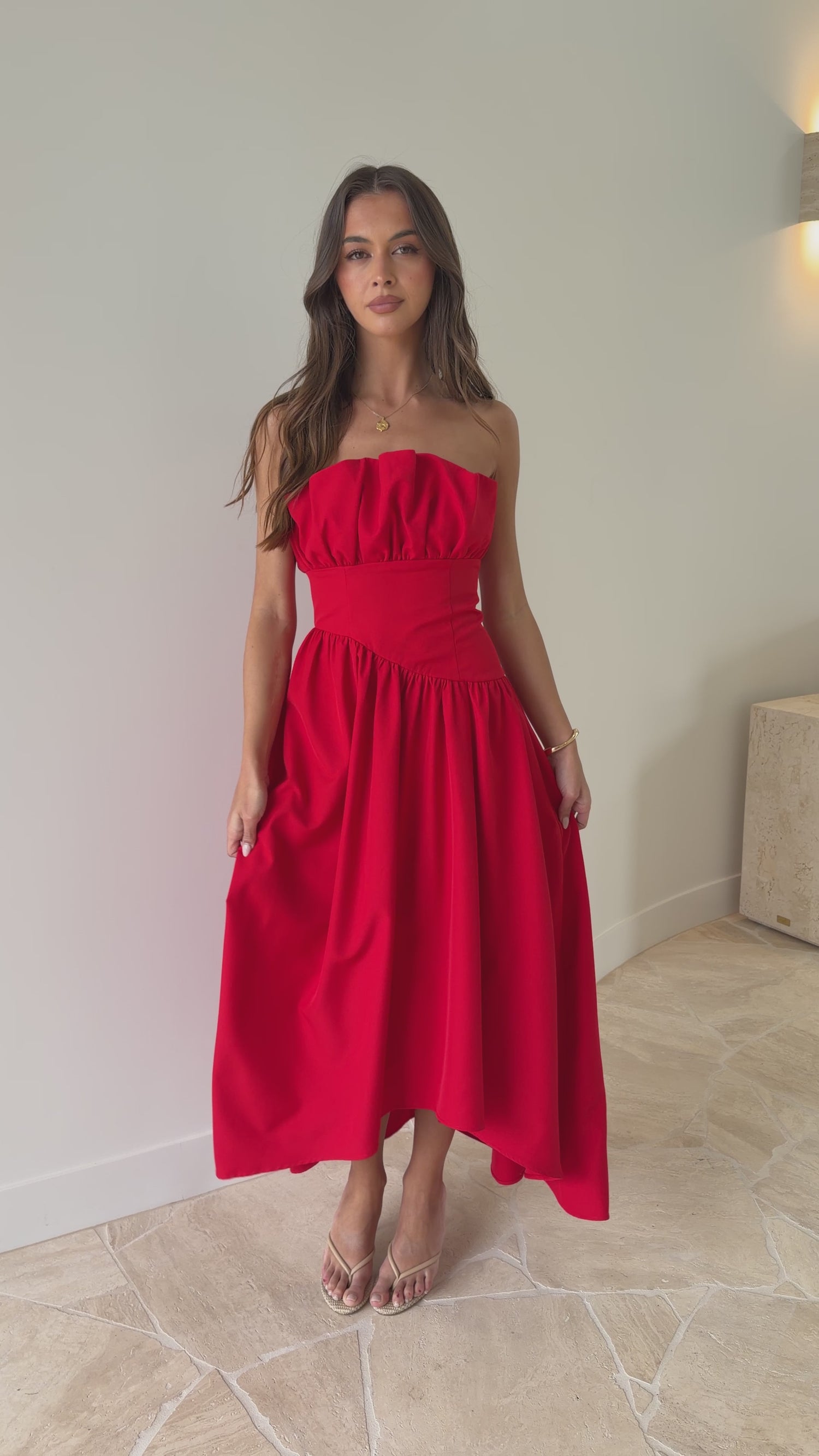 Ember Maxi Dress - Red - Billy J