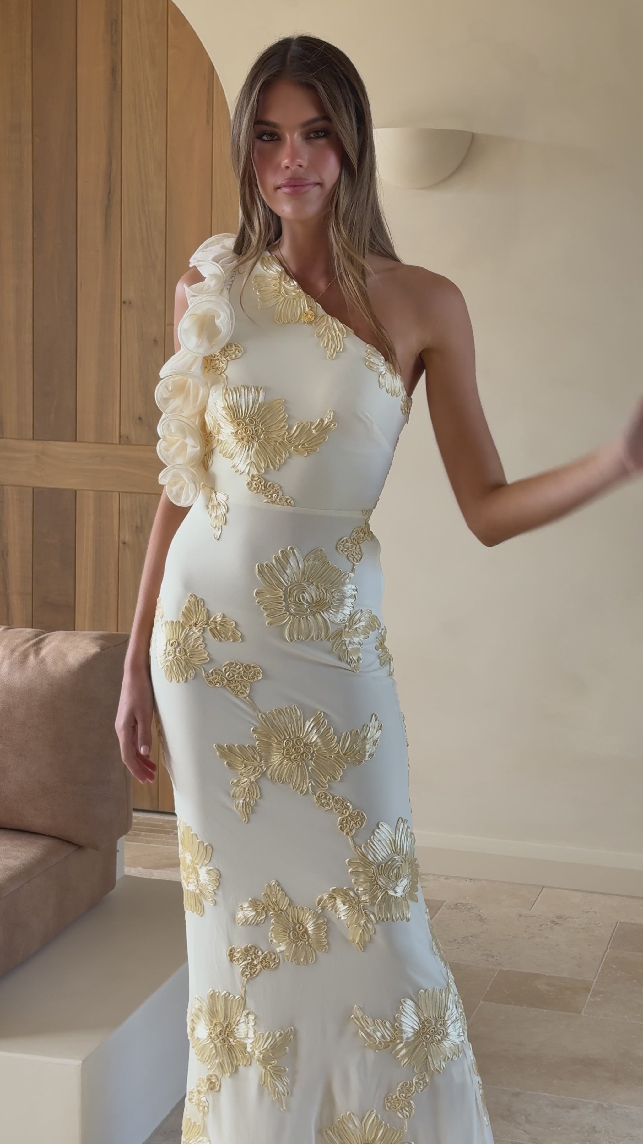 Darlee Maxi Dress - Yellow Floral - Billy J