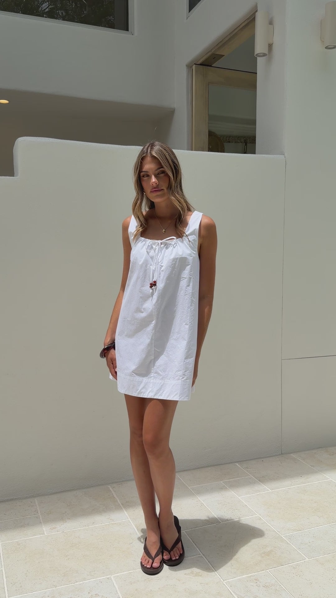 Kaia Mini Dress - White - Billy J