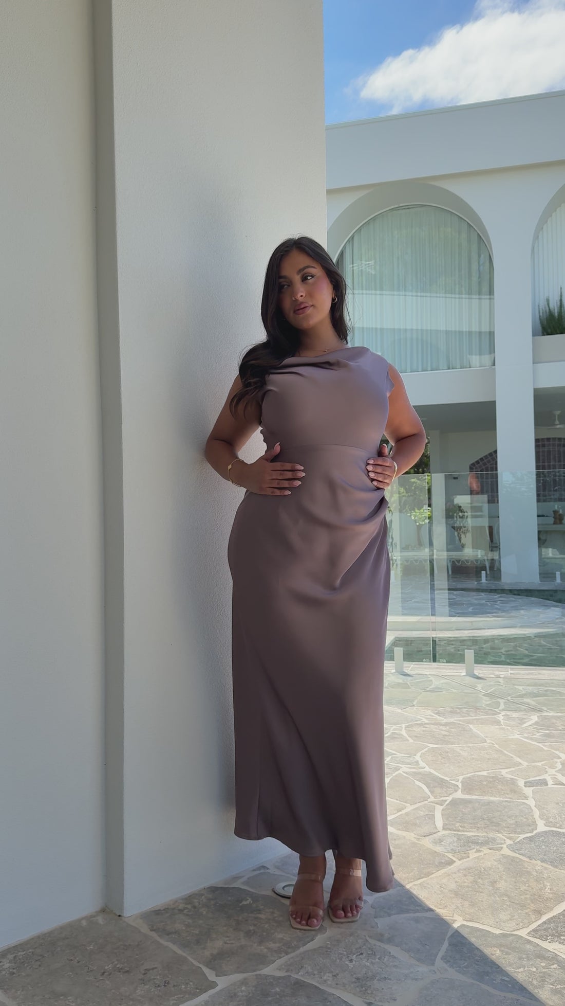 Gigi Maxi Dress - Mushroom - Billy J