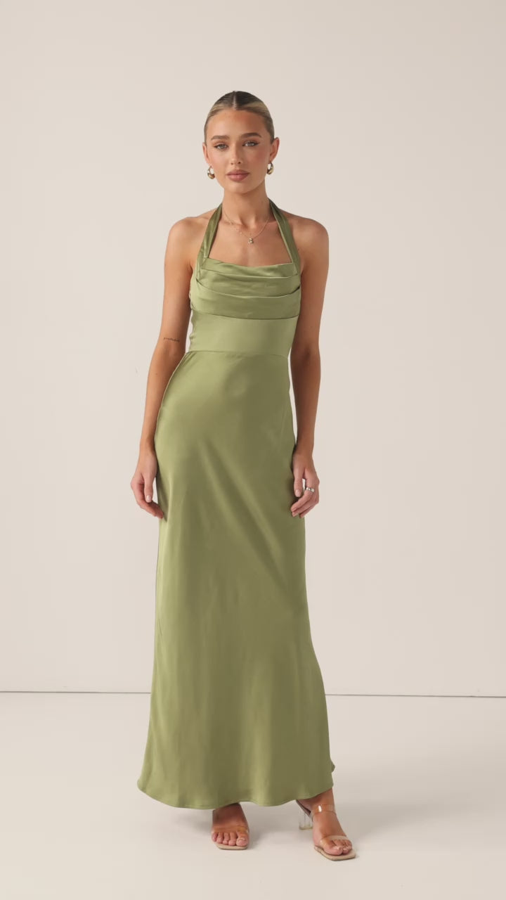 Alexa Maxi Dress - Olive - Billy J