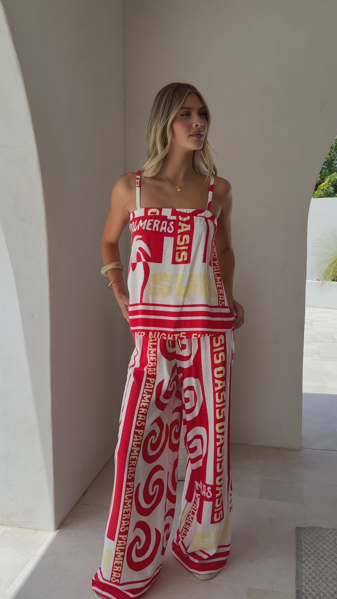 Willow Top - Palmeras Print - Billy J