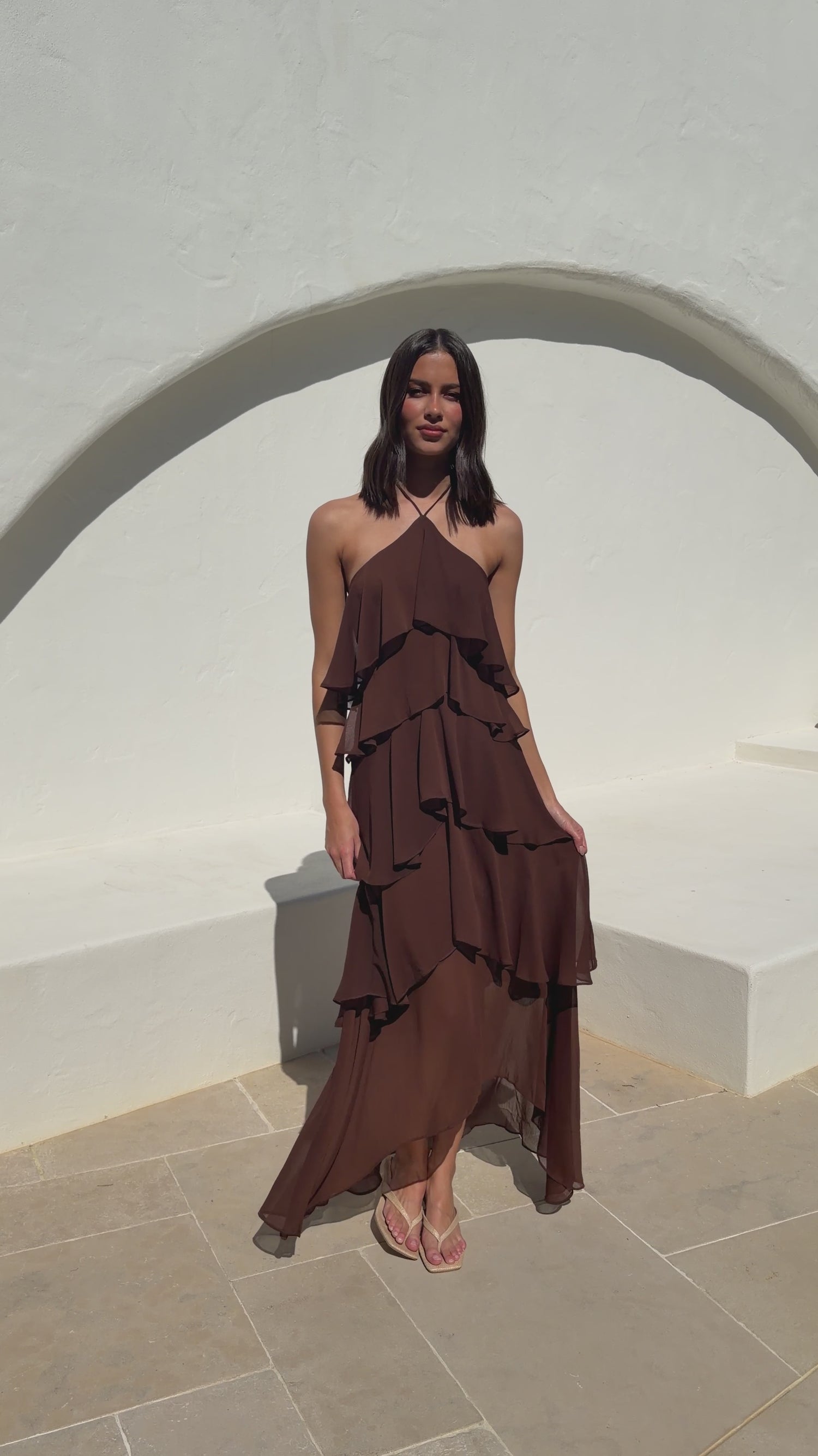 Soho Maxi Dress - Chocolate - Billy J