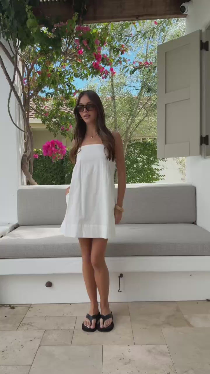 Naeva Mini Dress - White - Billy J