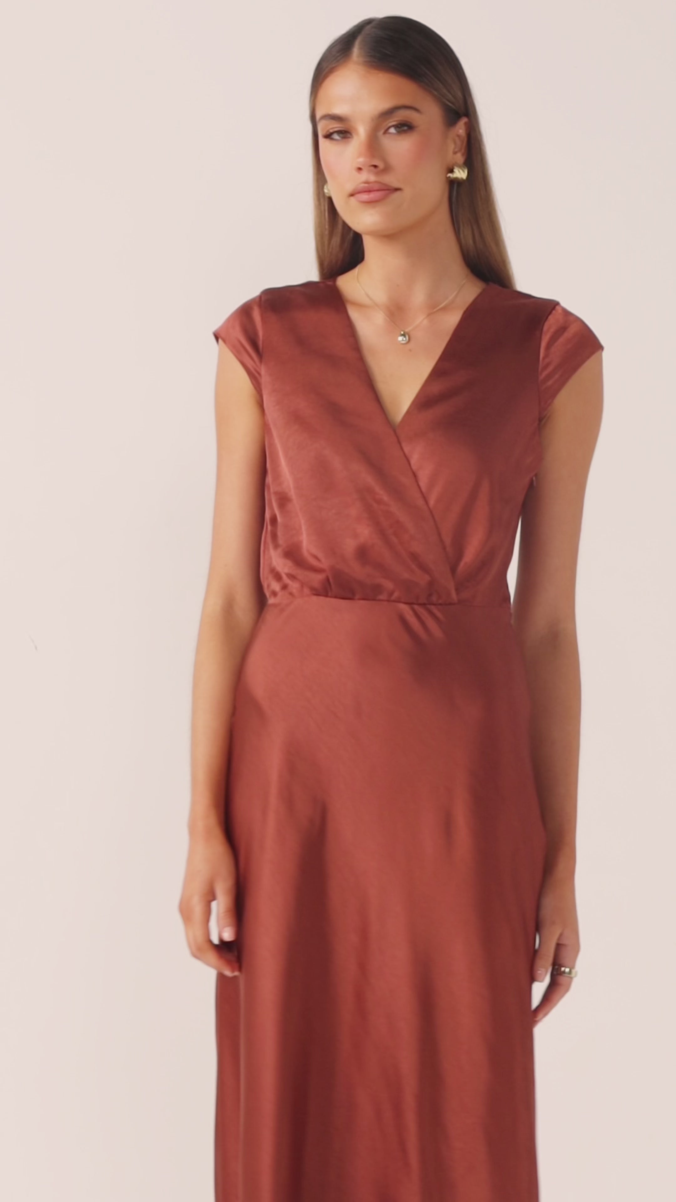 Load video: Selma Maxi Dress - Rust