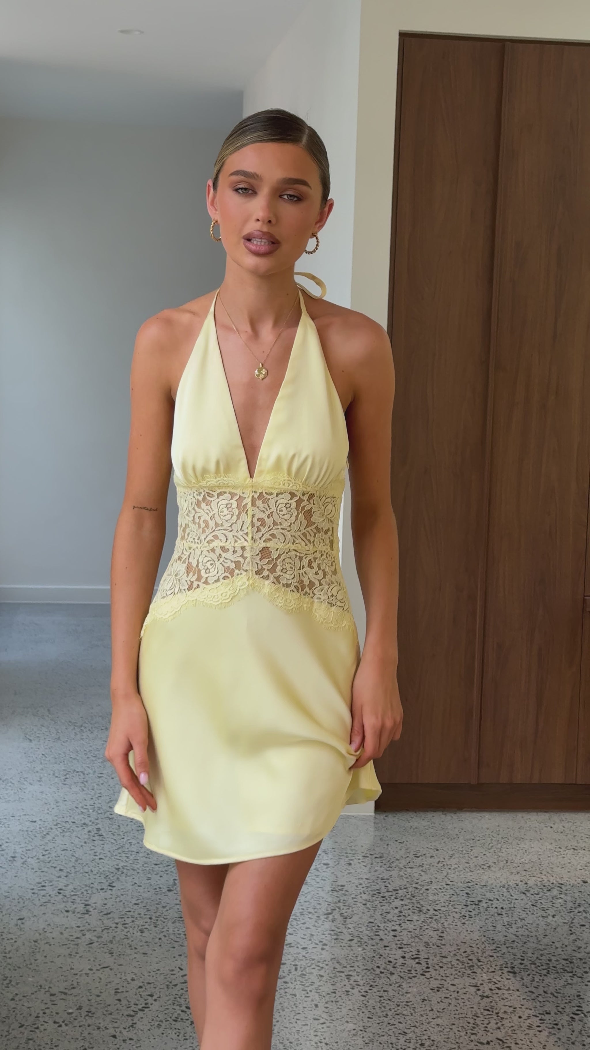 Kiana Mini Dress - Yellow - Billy J