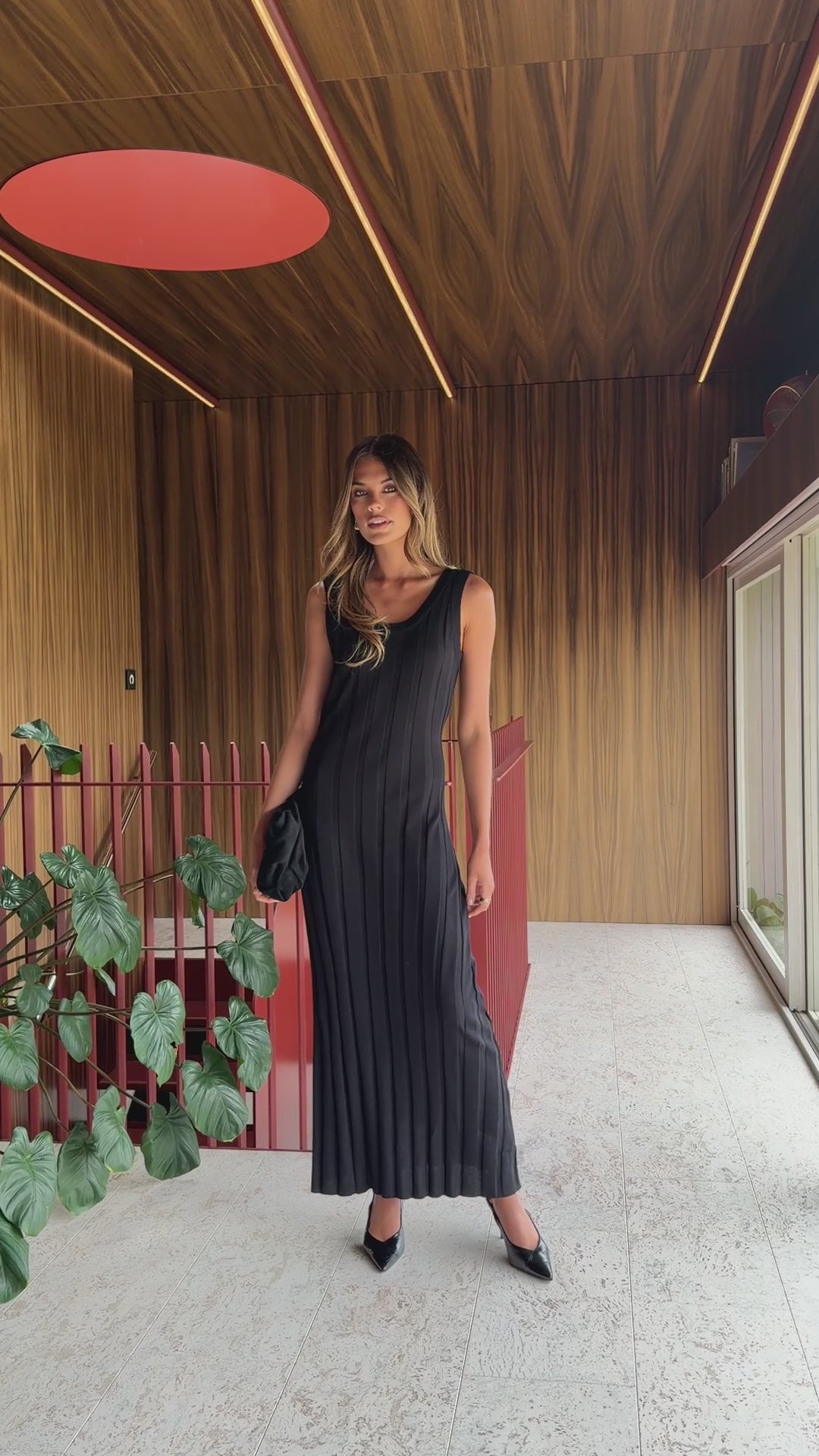 Avalyn Knit Maxi Dress - Black - Billy J
