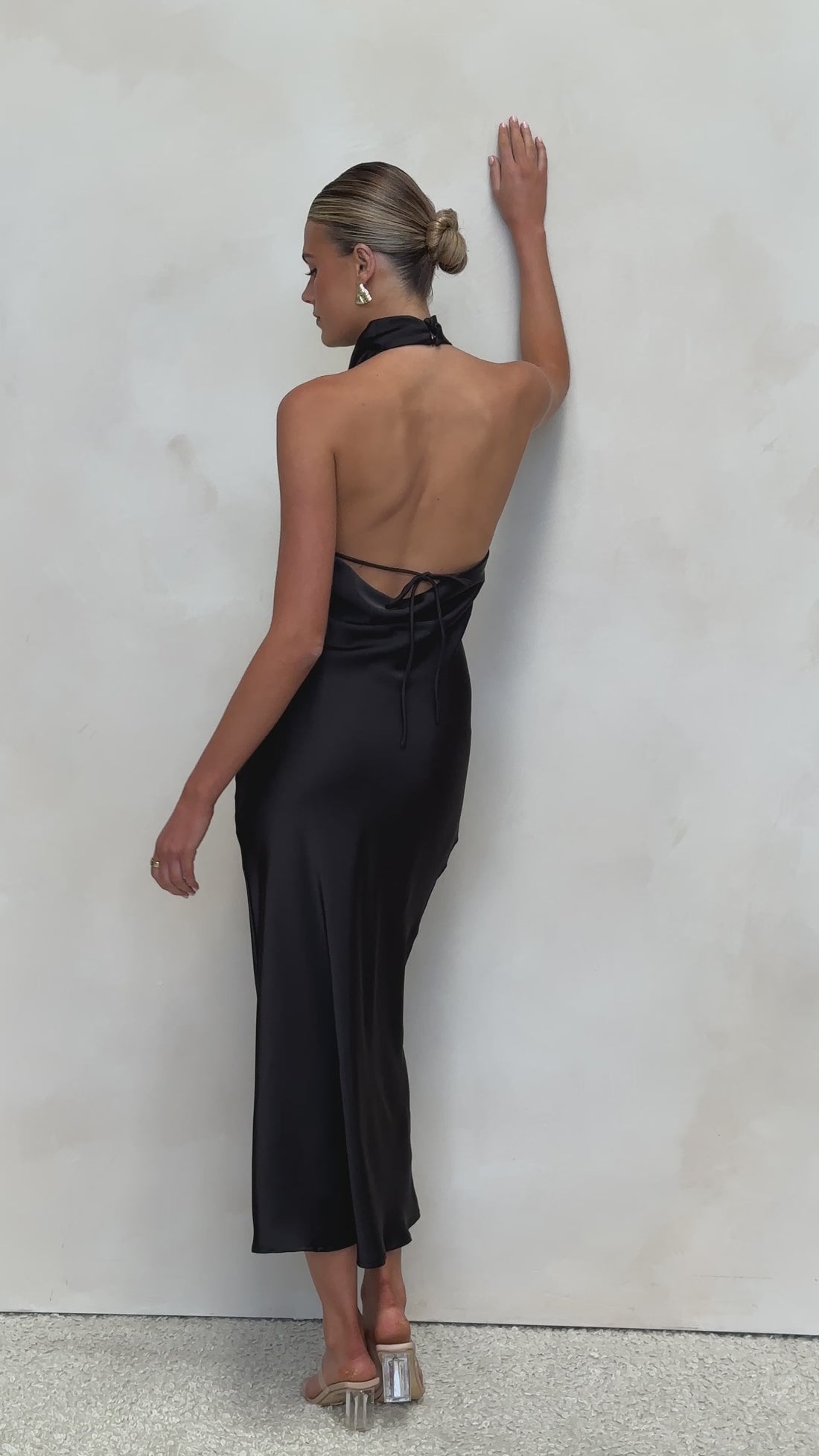 Rina Midi Dress - Black - Billy J