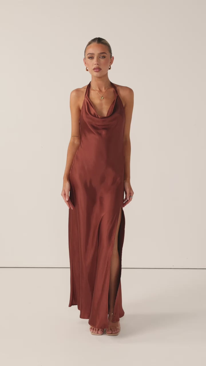 Sian Maxi Dress - Rust - Billy J