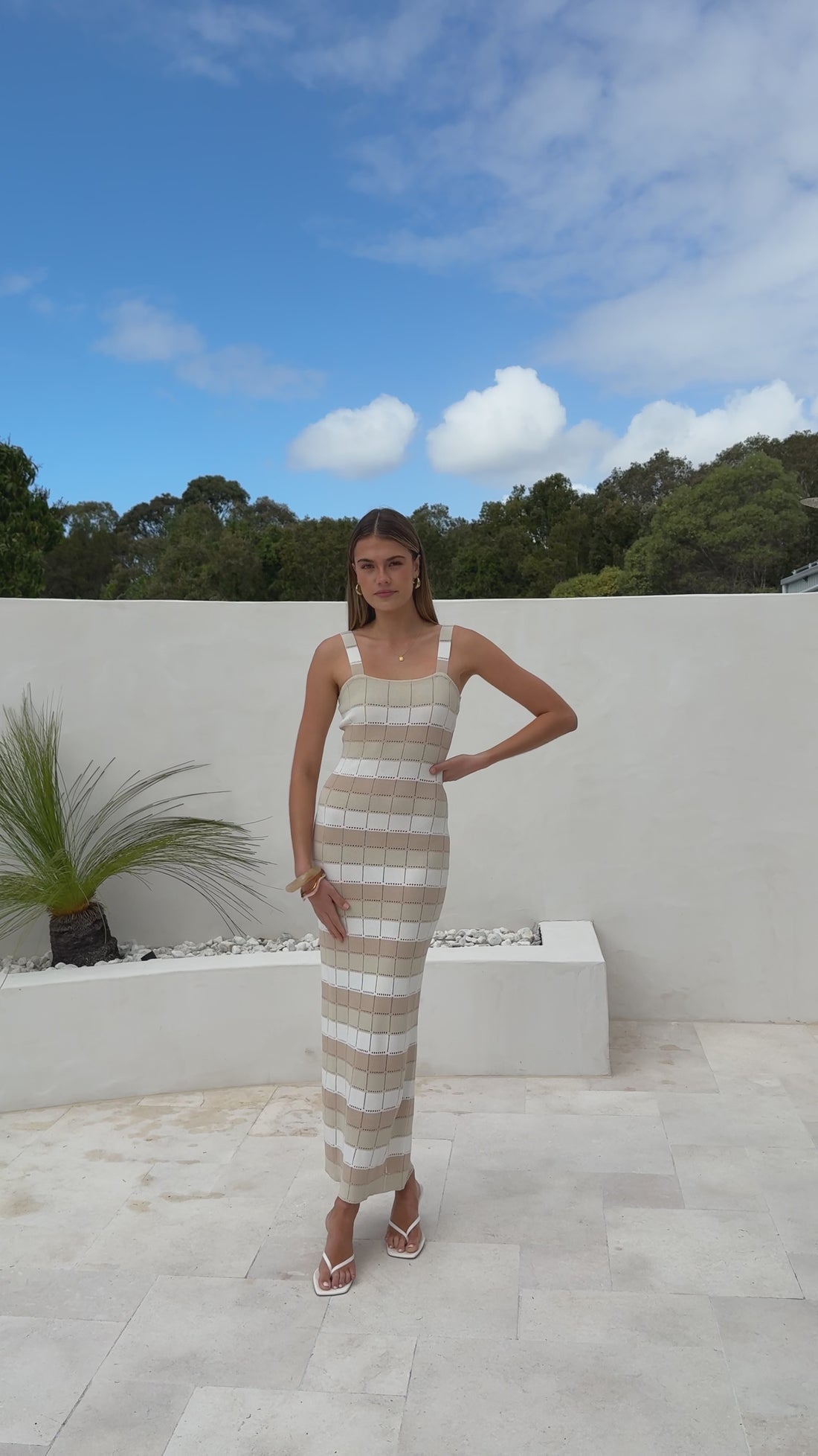 Mikayla Maxi Dress - Beige - Billy J