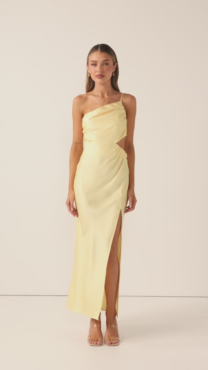 Load video: Nyla Maxi Dress - Lemon