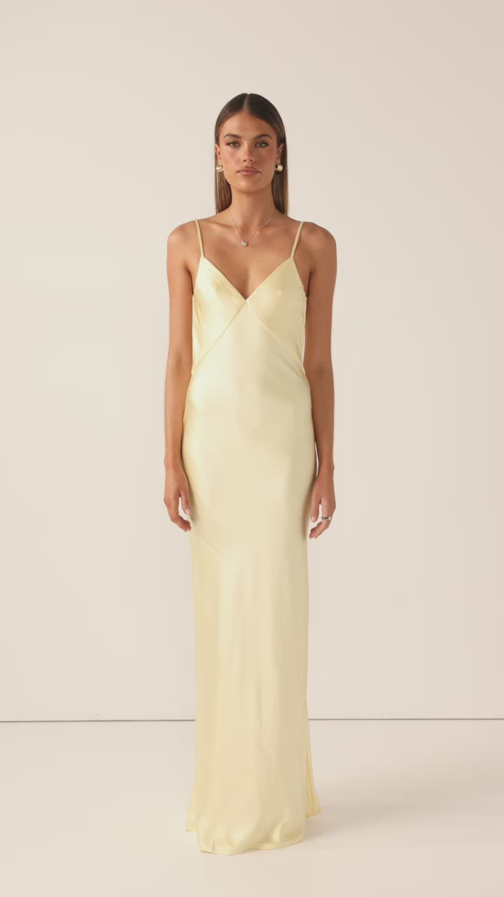 Load video: Gisella Maxi Dress - Yellow - Billy J