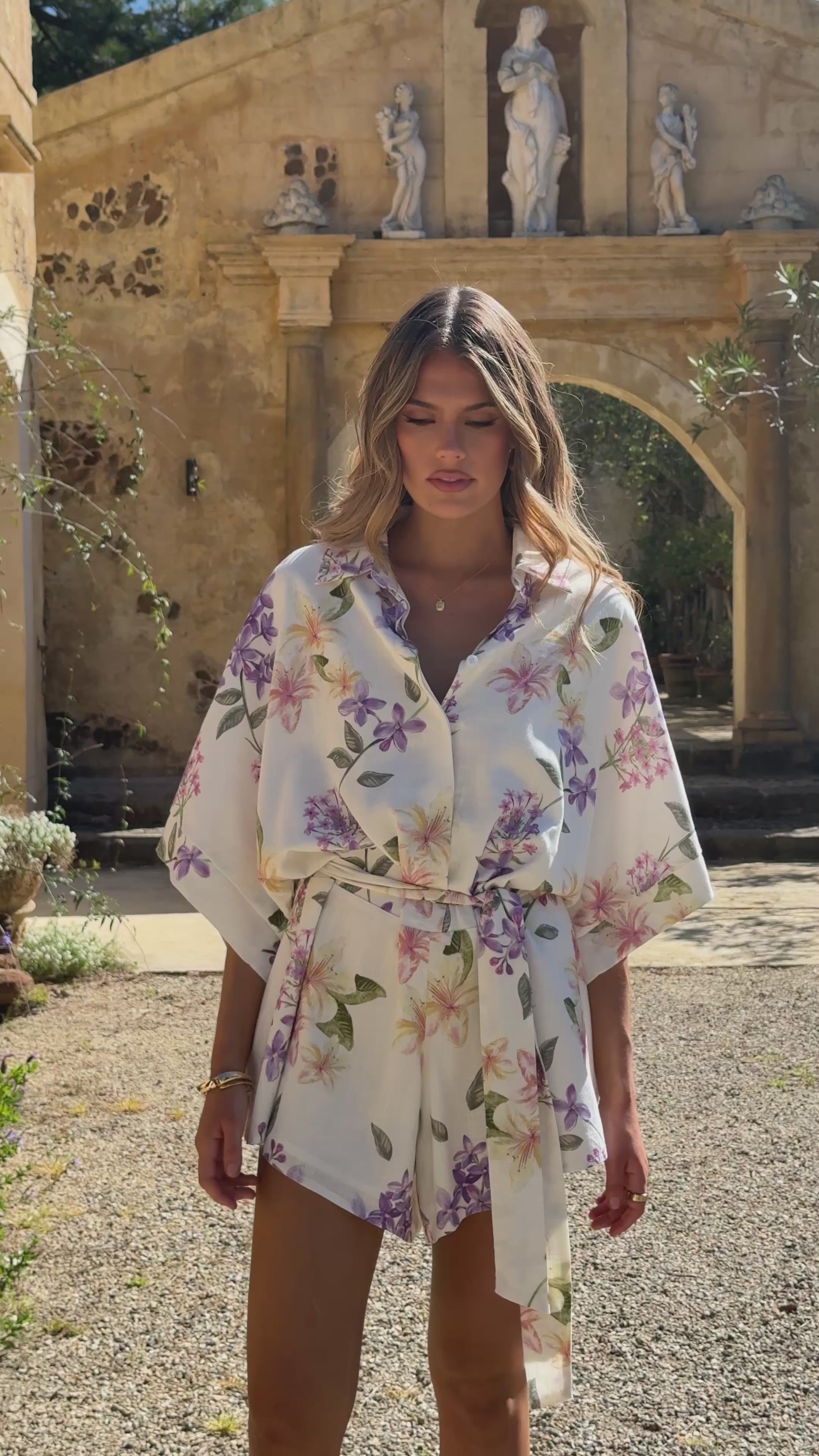 Load video: Bailin Playsuit - Botanical Bloom - Billy J