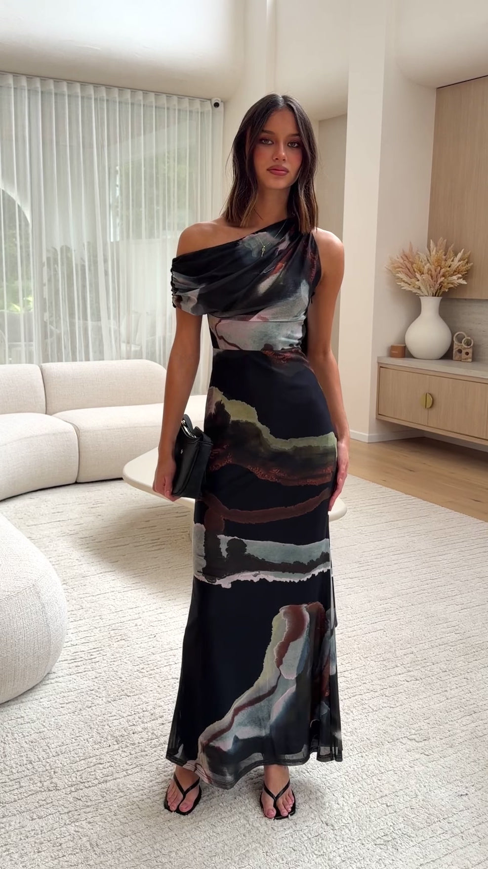 Load video: Geneva Maxi Dress - Green Abstract - Billy J