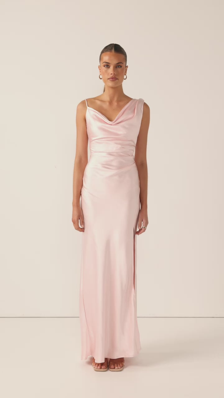 Iris Asymmetrical Maxi Dress - Pink - Billy J