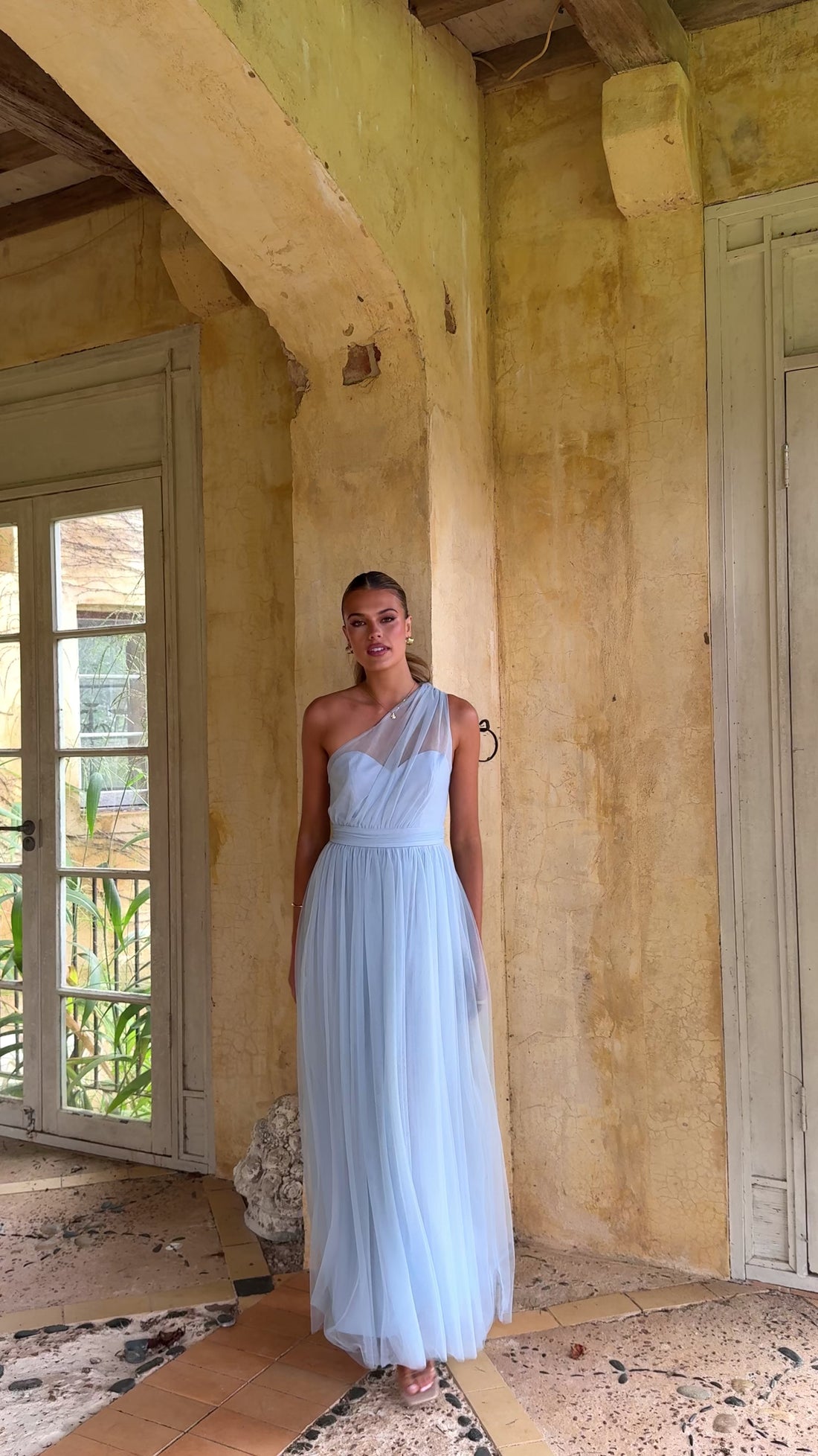 Talissa Tulle Maxi Dress - Blue - Billy J