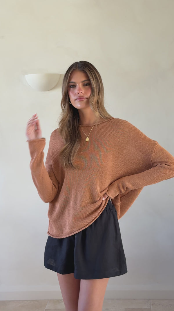 Lakoa Knit Top - Rust - Billy J