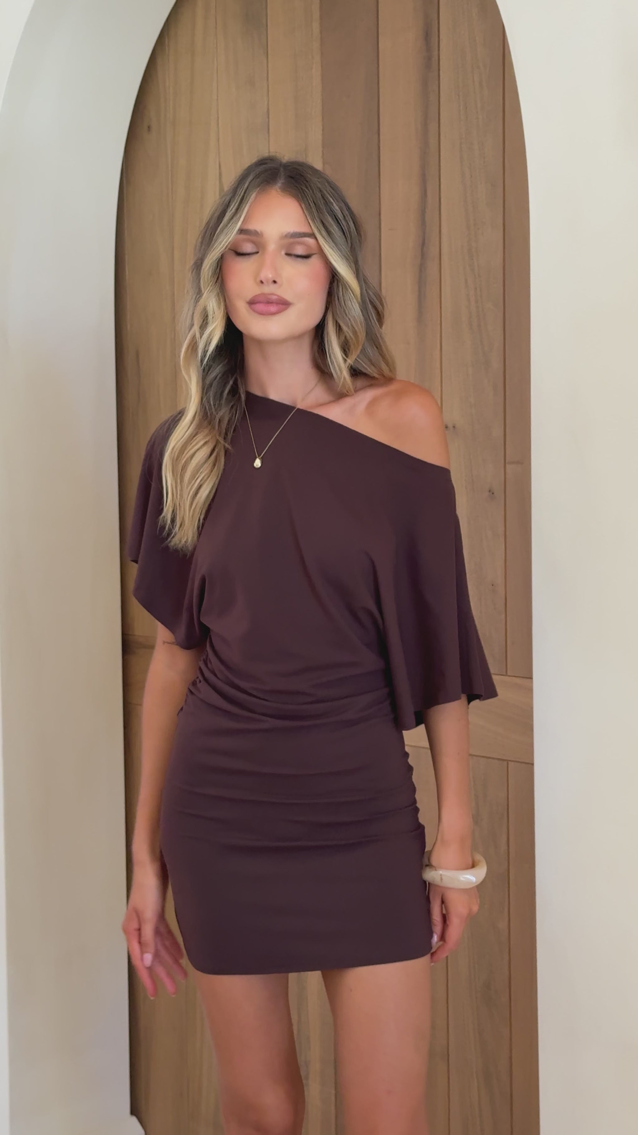 River Mini Dress - Chocolate - Billy J