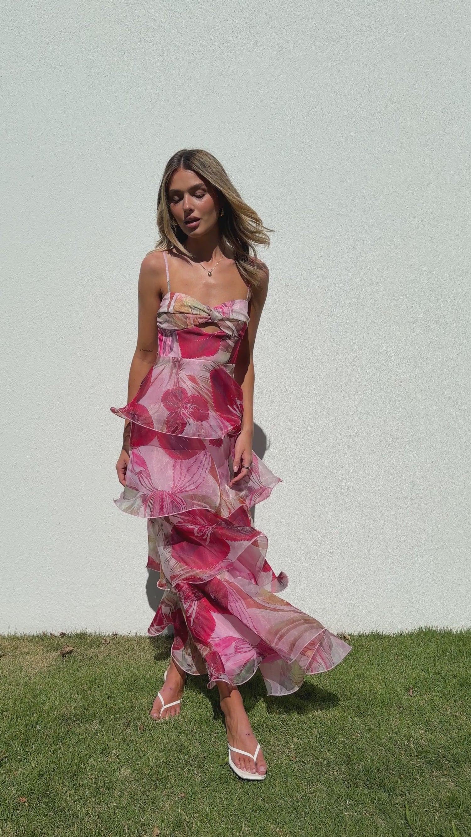 Kelise Maxi Dress - Pink Floral - Billy J